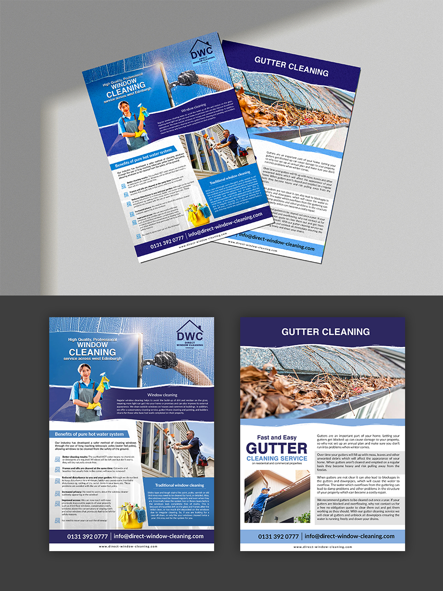 Flyer Design by n214008 for Direct Window Cleaning | Design #35284209