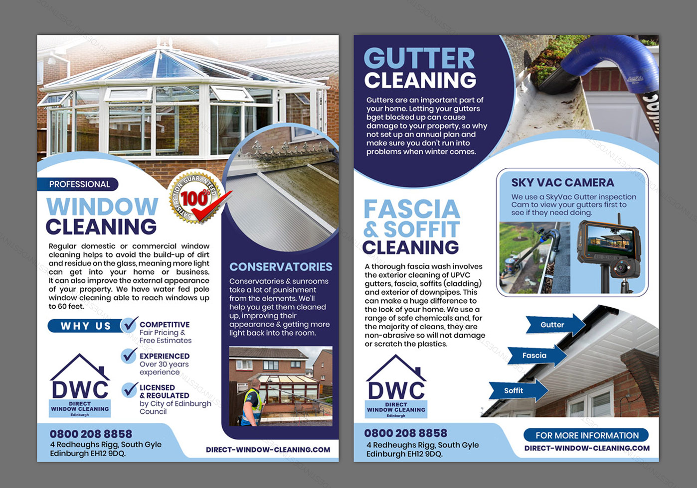 Flyer Design by DA. for Direct Window Cleaning | Design #35255246