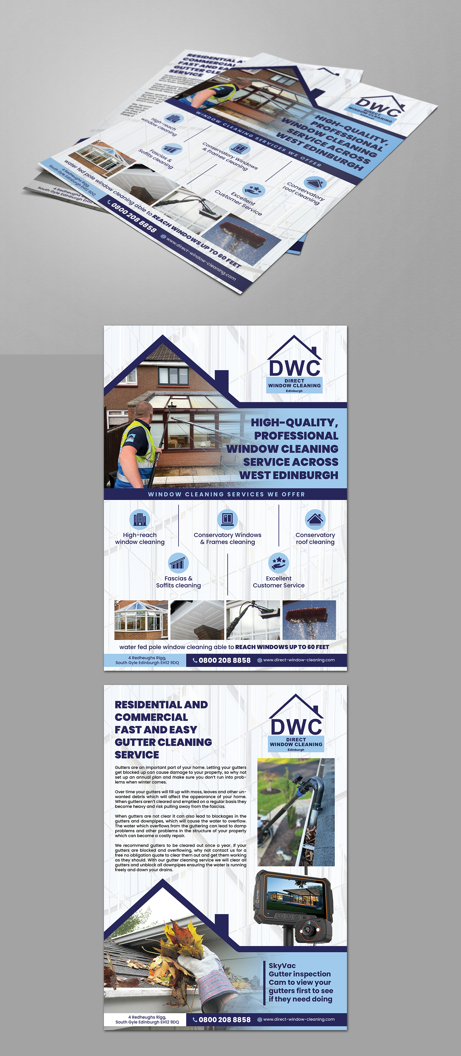 Flyer-Design von BLUE WINGS für Direct Window Cleaning | Design #35295676