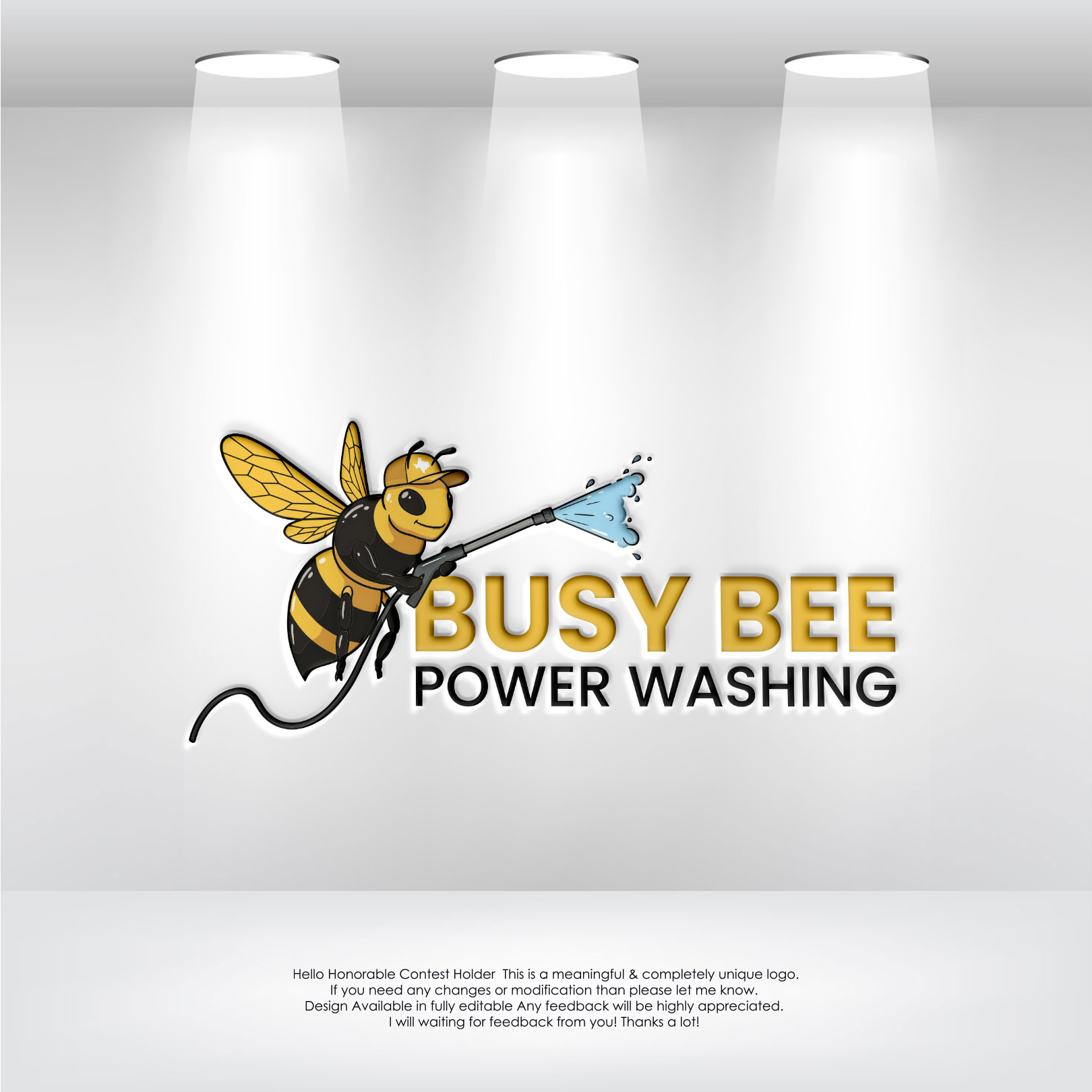 Logo Design by LogoEon for Busy Bee Power Washing | Design #35253517