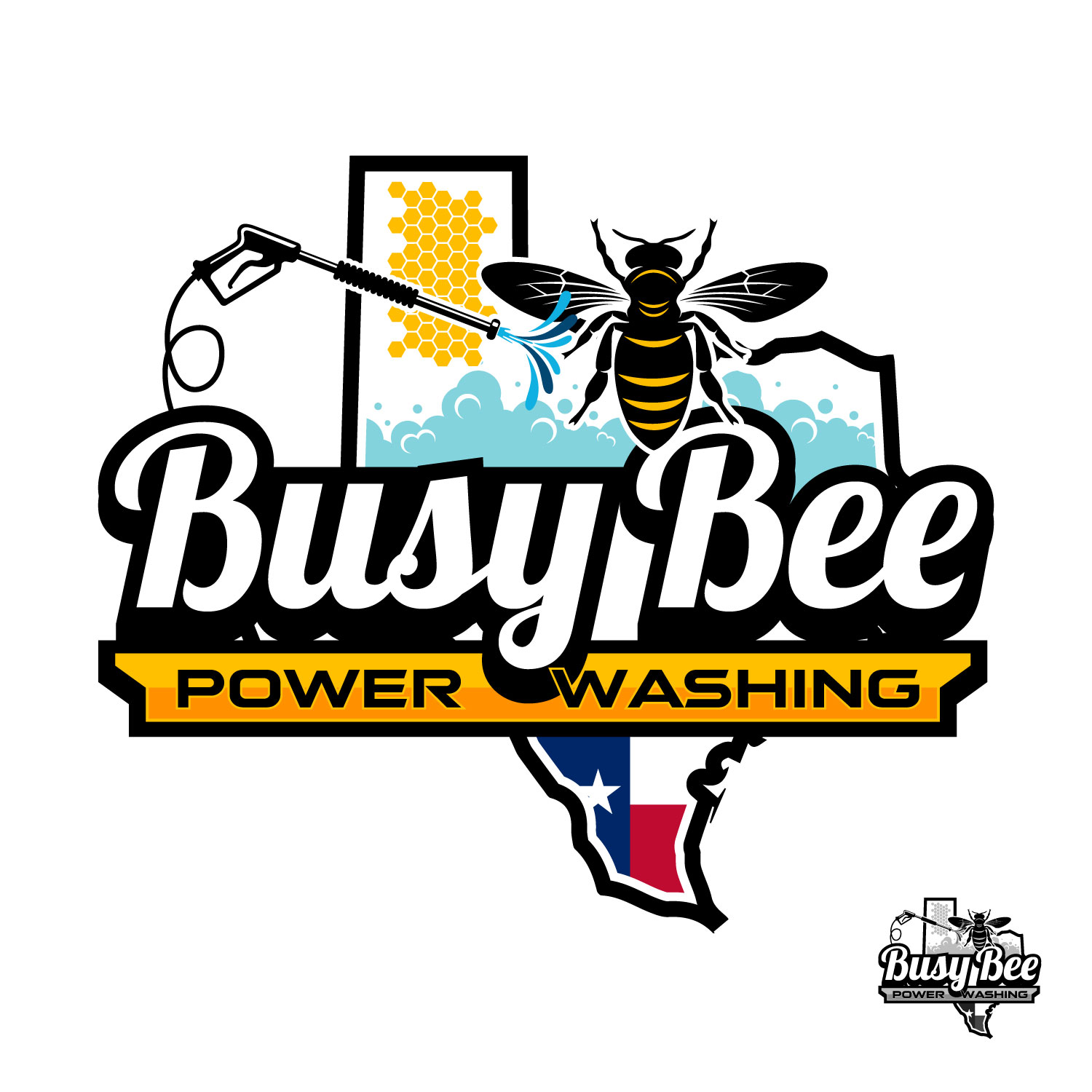 Logo Design by Suvendu.S for Busy Bee Power Washing | Design #35270514