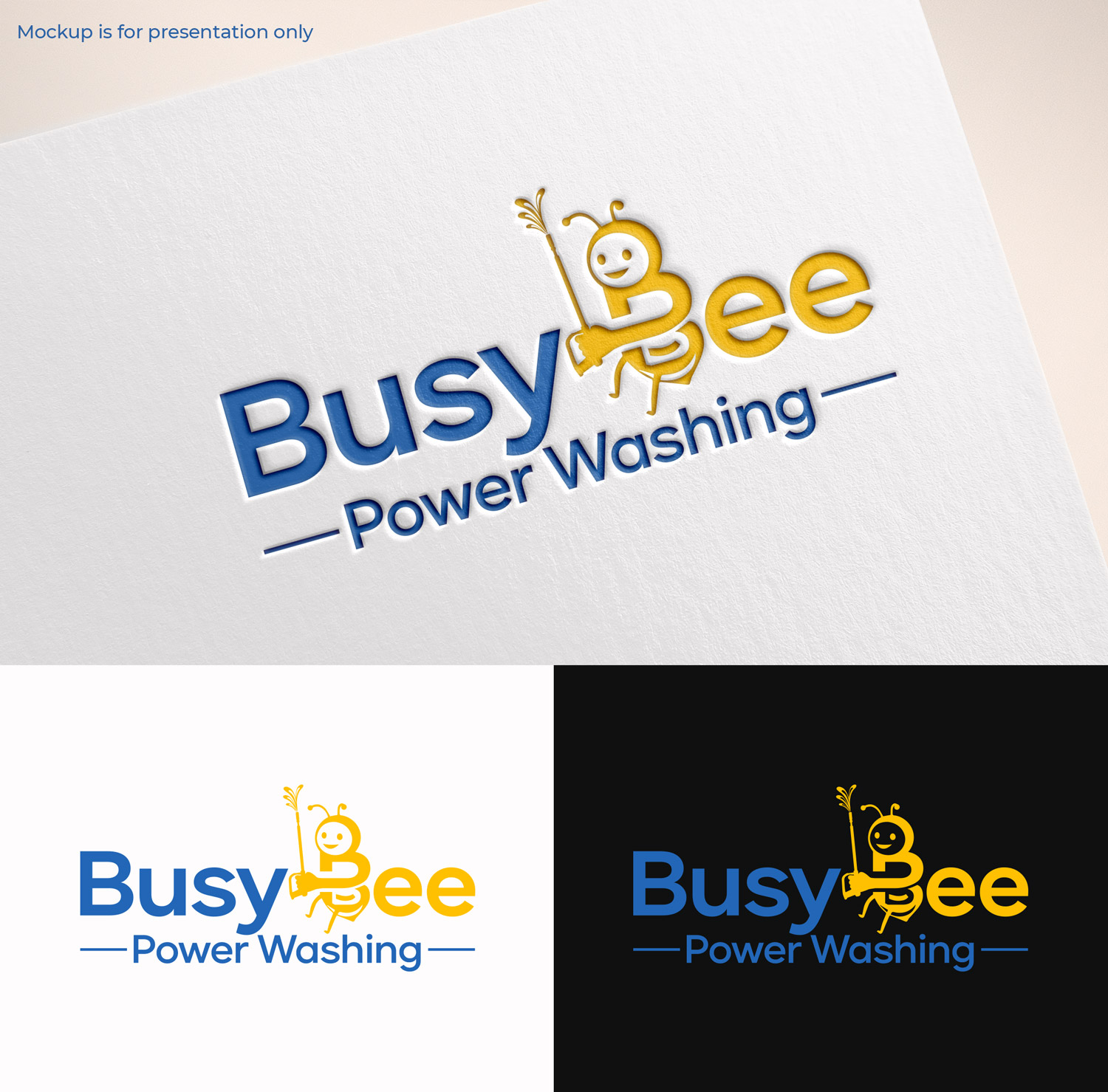 Diseño de Logo por M Art & Design para Busy Bee Power Washing | Diseño #35252950