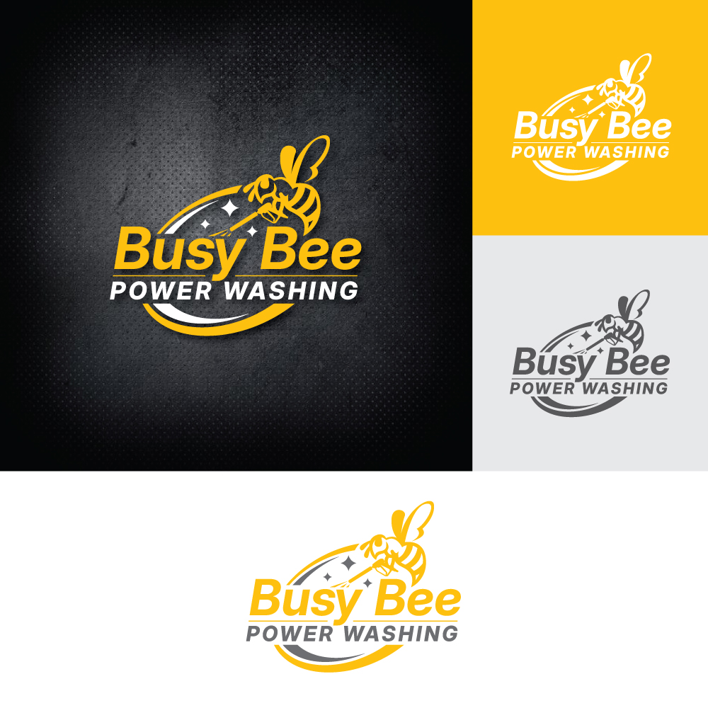 Logo Design by YourLogoMaster for Busy Bee Power Washing | Design #35265998