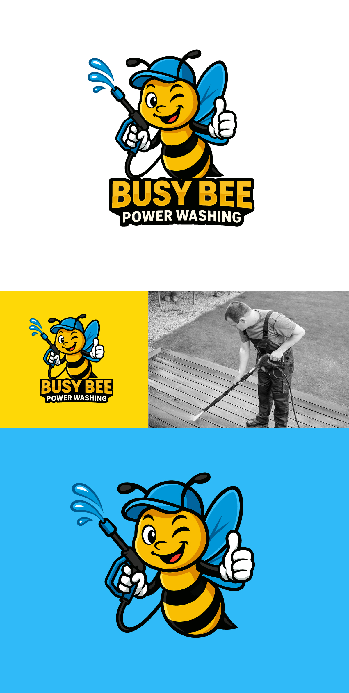 Diseño de Logo por apik. para Busy Bee Power Washing | Diseño #35260315