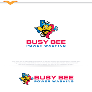 Logo Design by InkPilot_Studio™ for Busy Bee Power Washing | Design: #35257255
