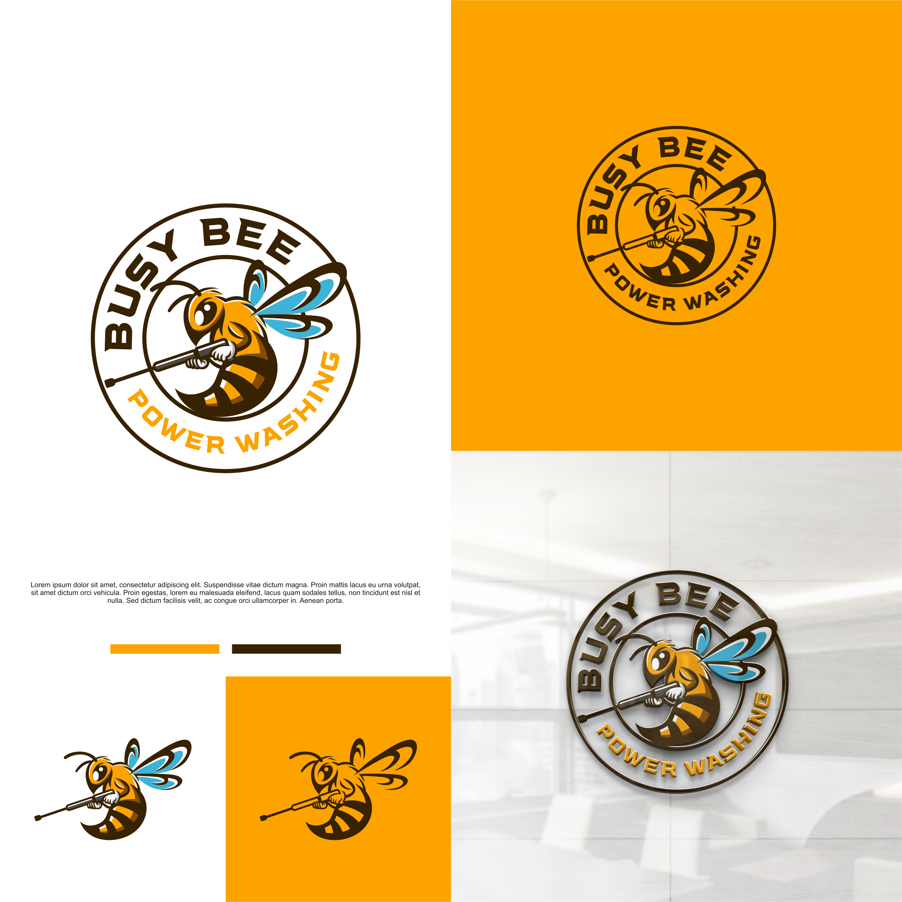 Logo Design by Nembelas Studio for Busy Bee Power Washing | Design #35277656