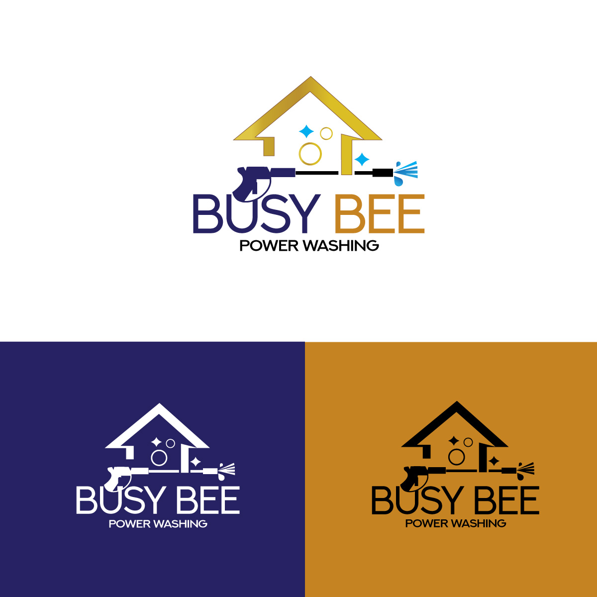 Logo Design by fly  design for Busy Bee Power Washing | Design #35256445
