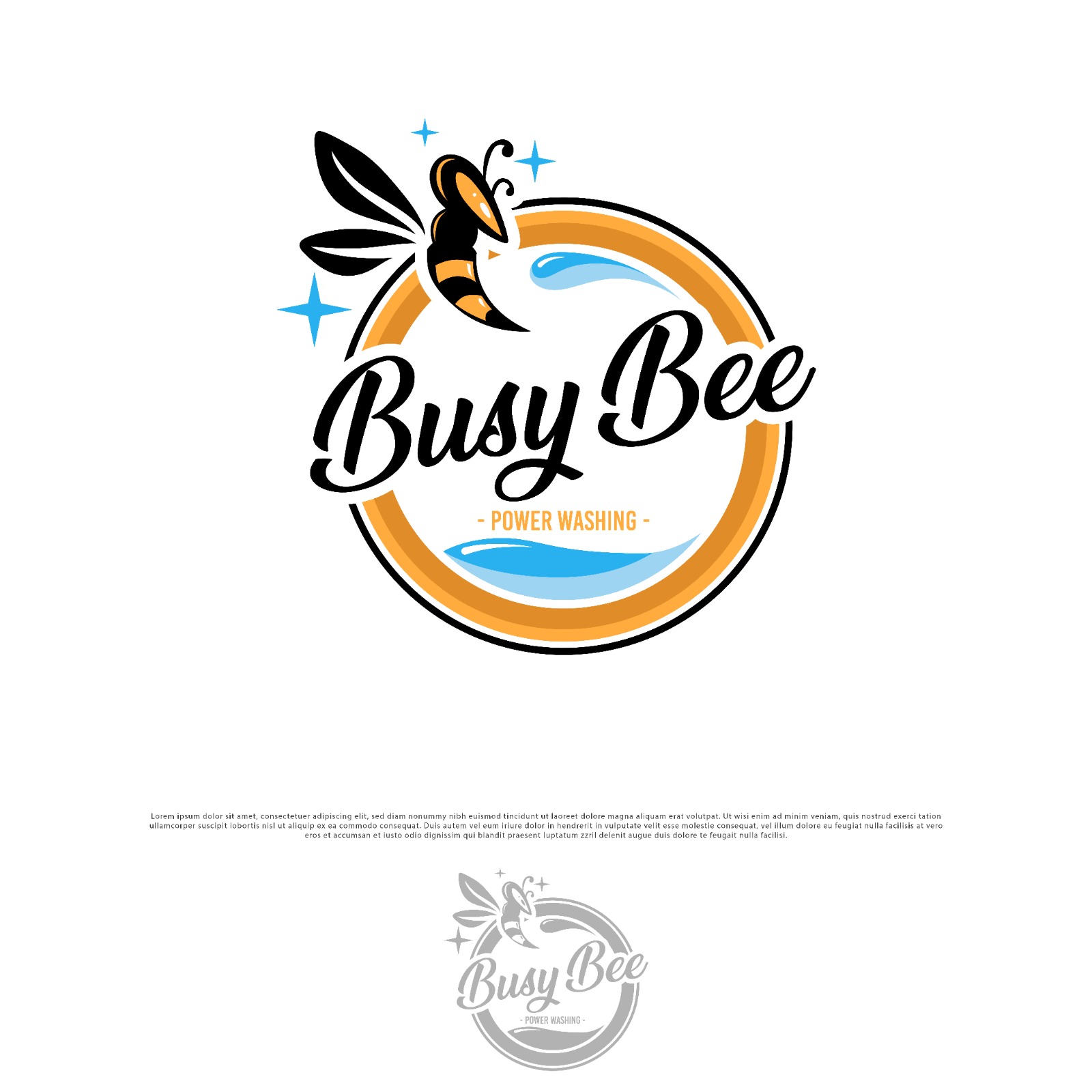 Logo Design by Titan Solbiz for Busy Bee Power Washing | Design #35257269