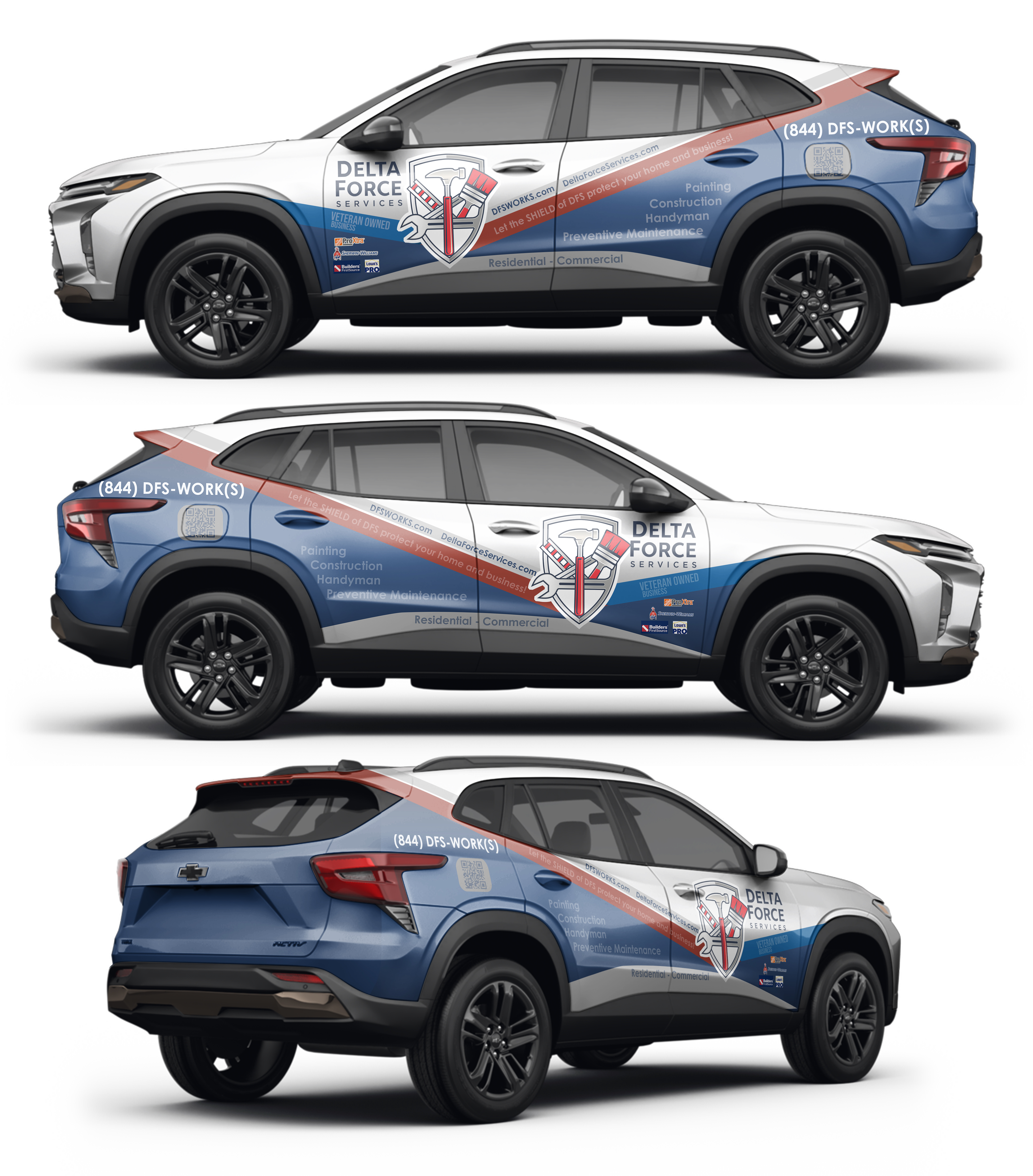 Car Wrap Design by AZ_Studio for Delta Force Services LLC | Design #35261247