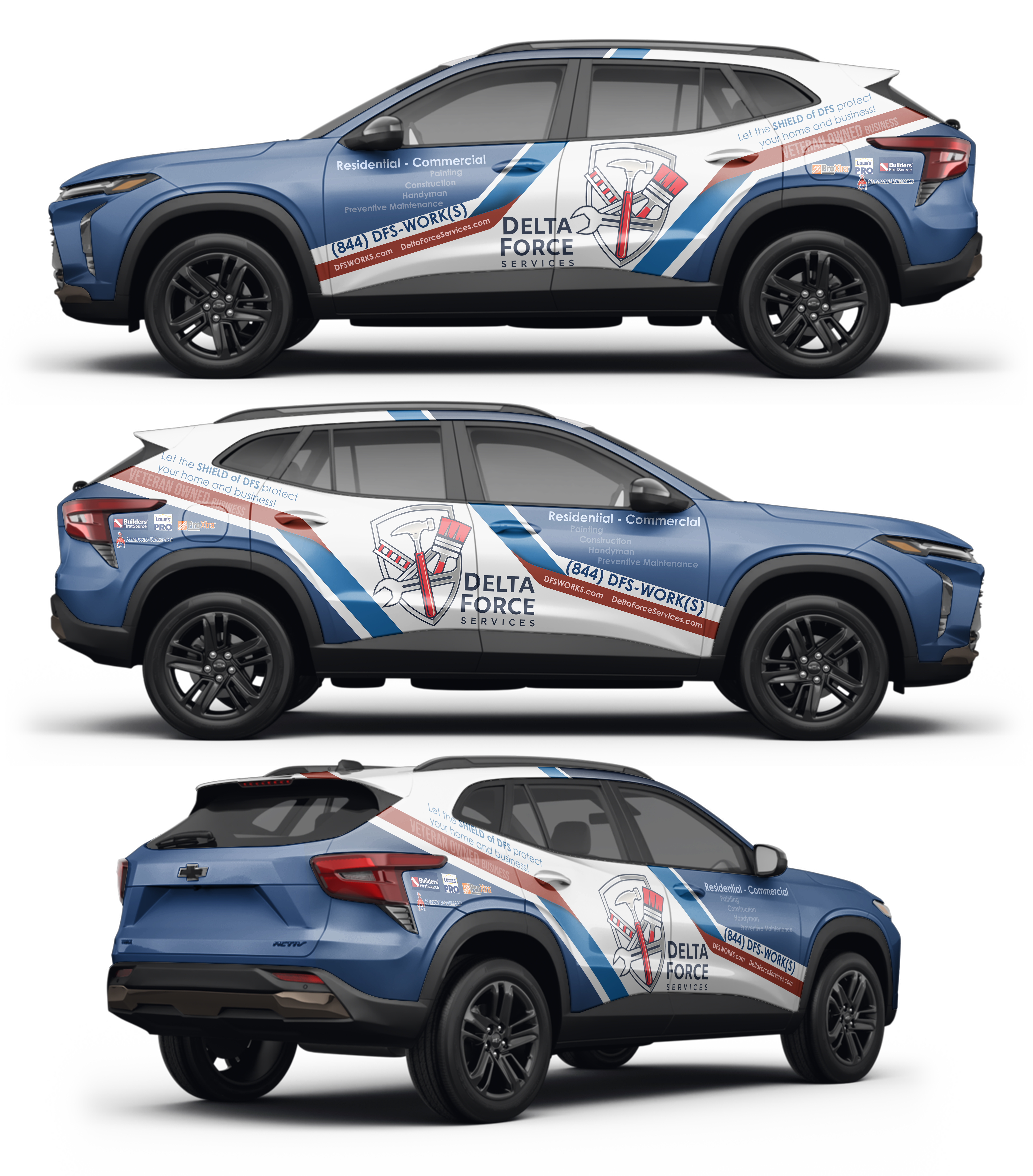 Car Wrap Design by AZ_Studio for Delta Force Services LLC | Design #35262137