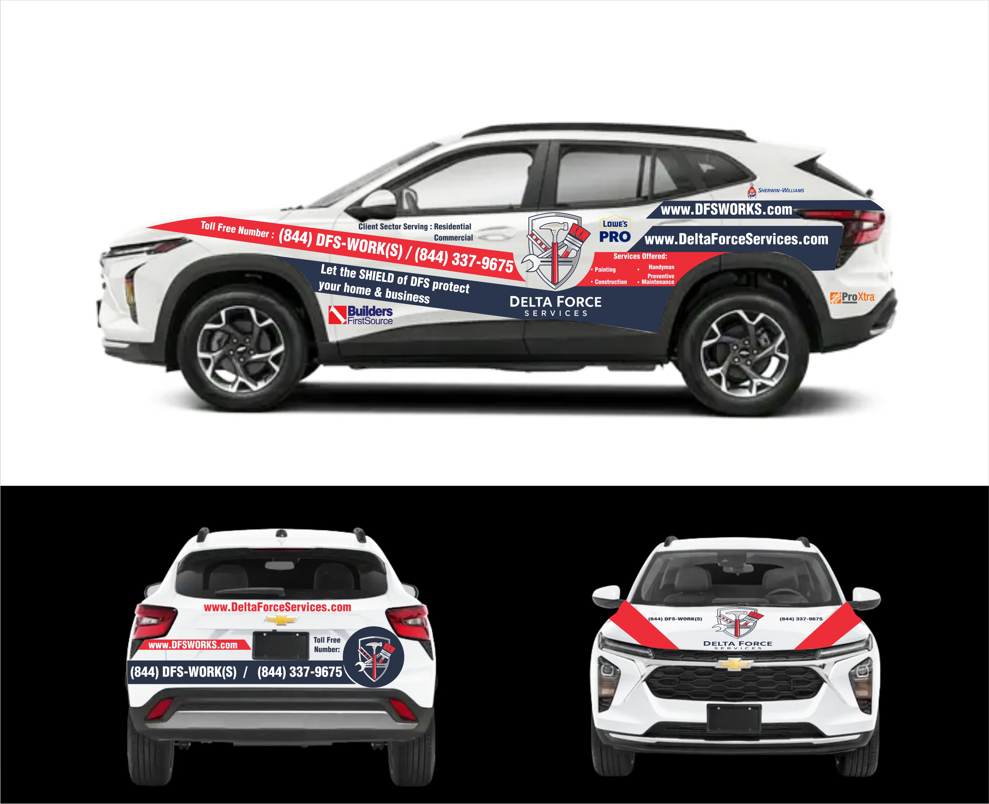 Car Wrap Design by Soul Light for Delta Force Services LLC | Design #35254219