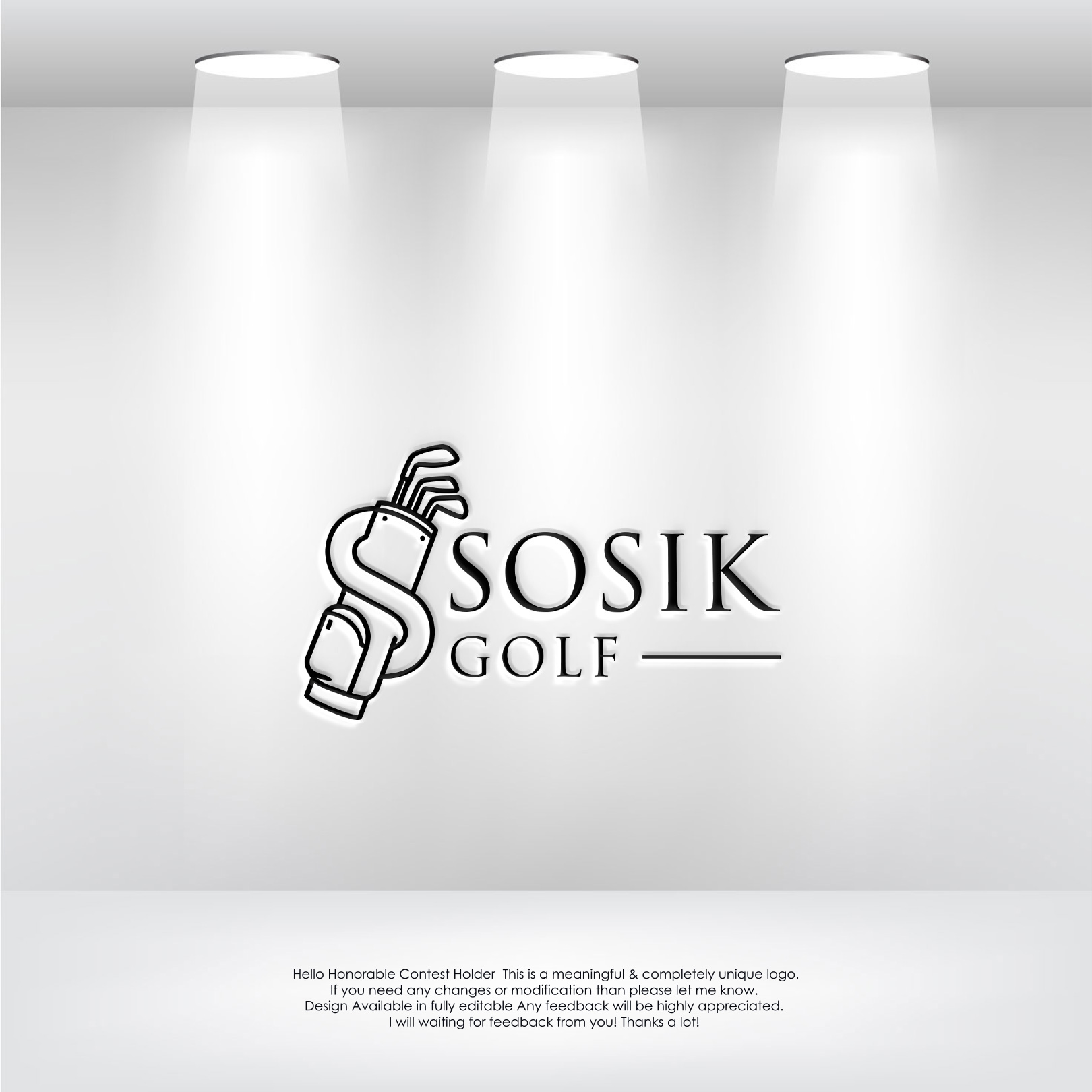 Logo Design by LogoEon for Sosik Golf LLC | Design #35260839