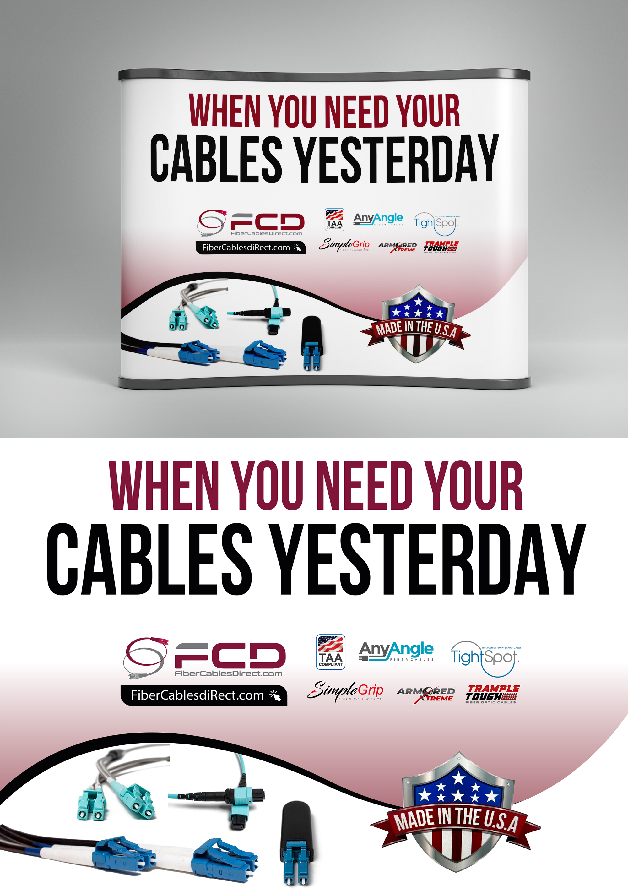 Trade Show Booth Design by WrapTonic24 for FiberCablesDirect.com | Design #35301580