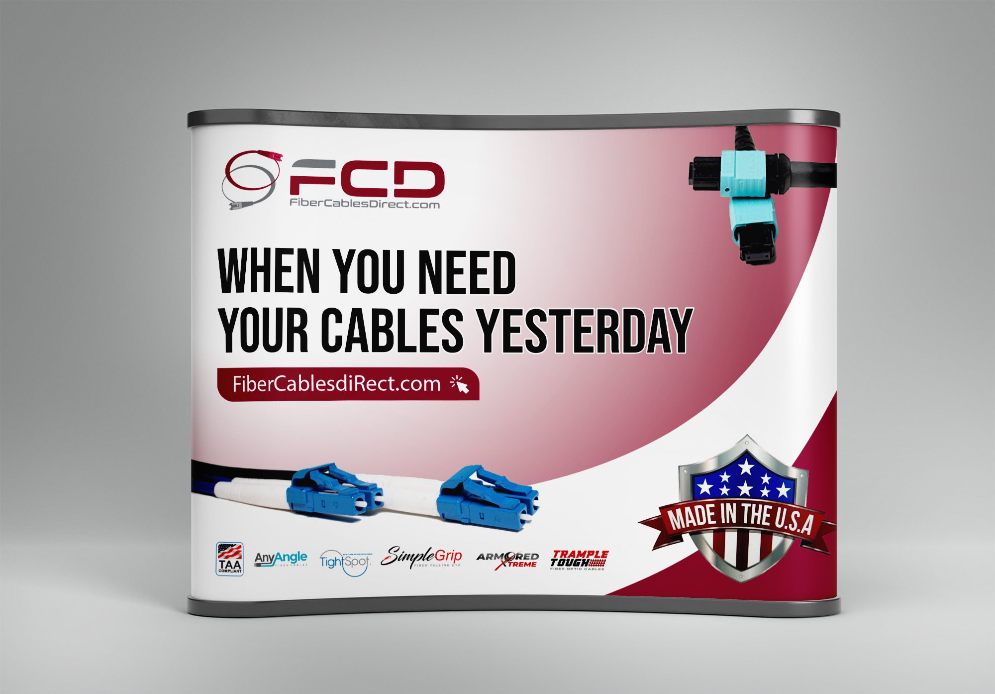 Trade Show Booth Design by WrapTonic24 for FiberCablesDirect.com | Design #35301581