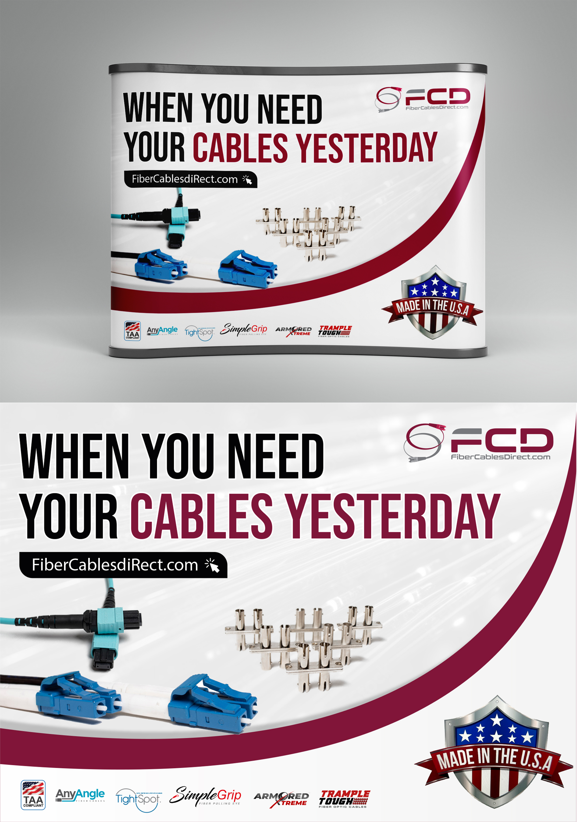 Messestand-Design von WrapTonic24 für FiberCablesDirect.com | Design #35301582