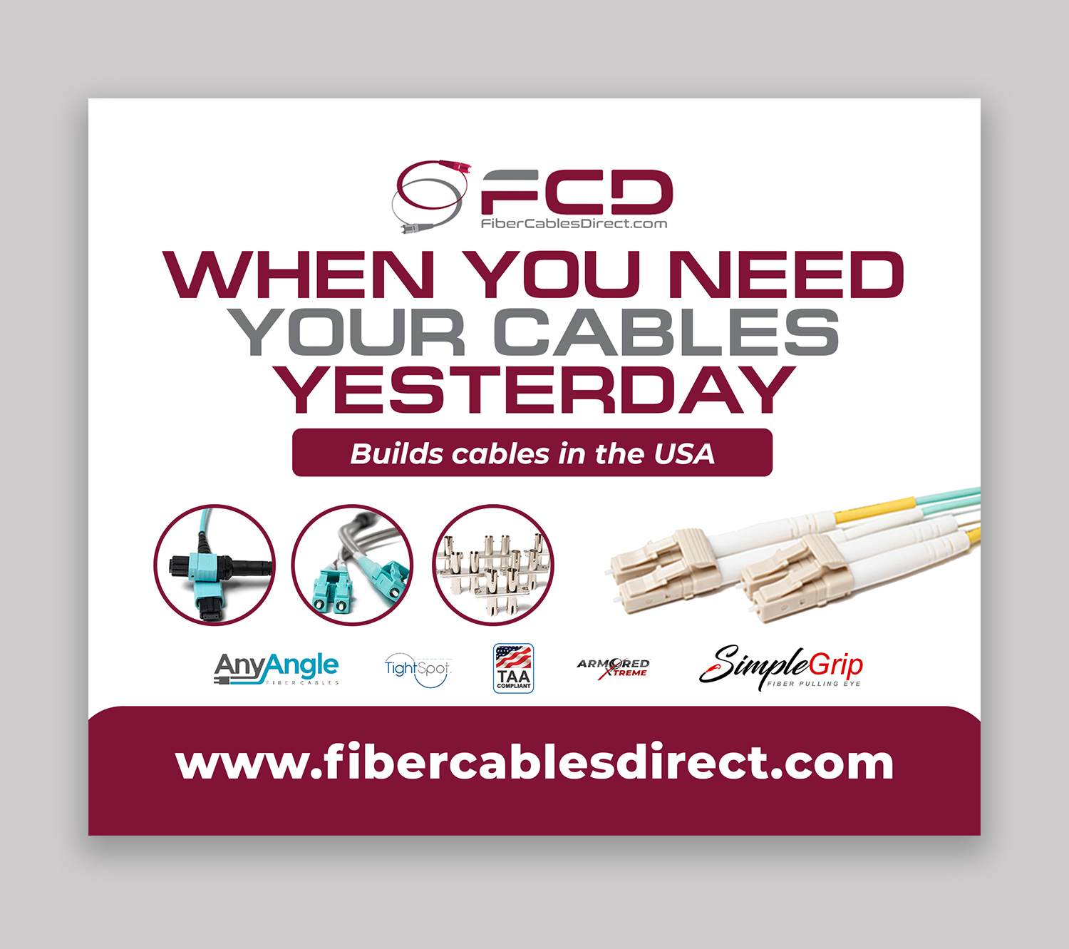 Trade Show Booth Design by debdesign for FiberCablesDirect.com | Design #35271312