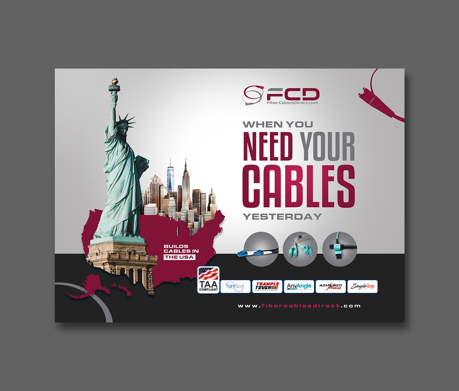 Trade Show Booth Design by debdesign for FiberCablesDirect.com | Design #35272056