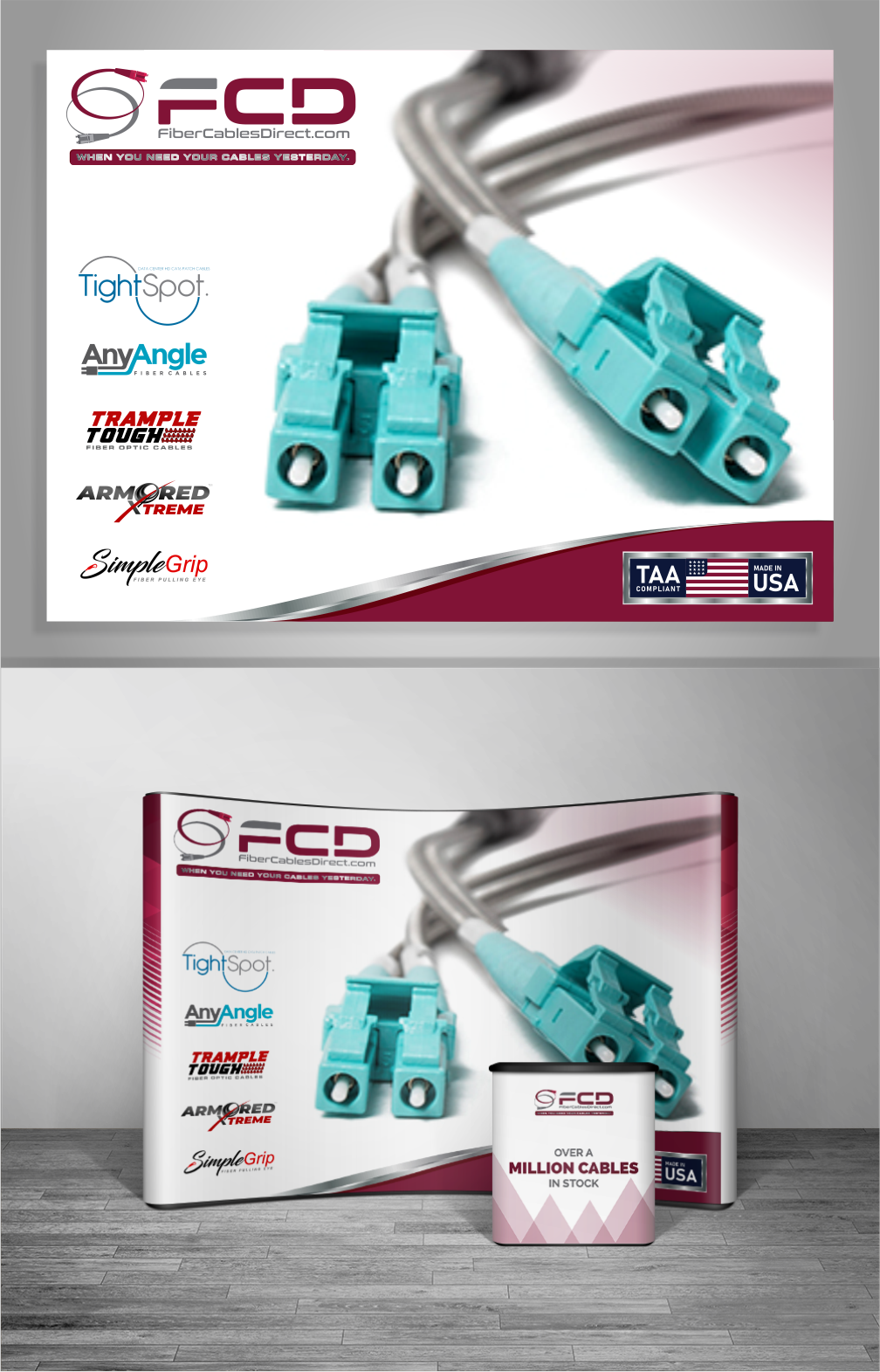 Diseño de Stand de Feria por vintana para FiberCablesDirect.com | Diseño #35295564