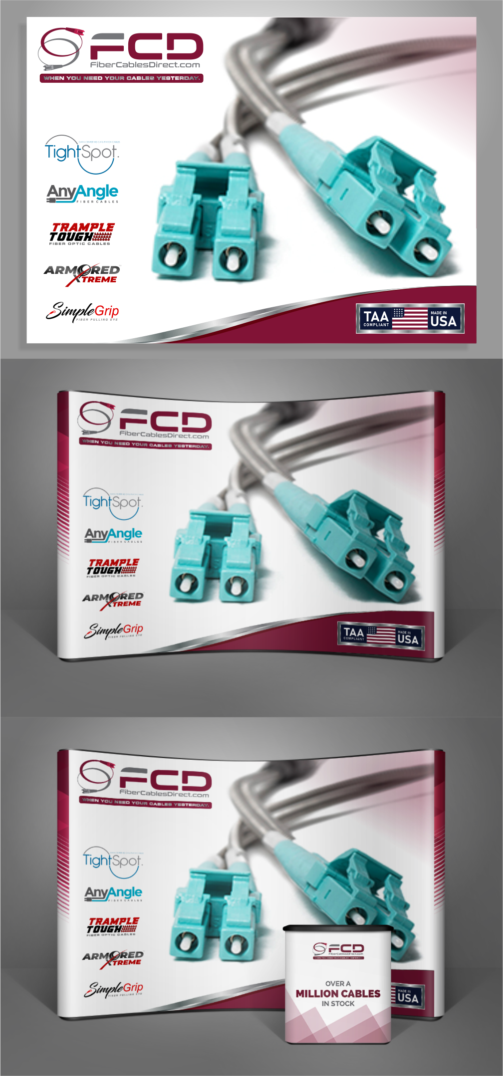 Trade Show Booth Design by vintana for FiberCablesDirect.com | Design: #35296988