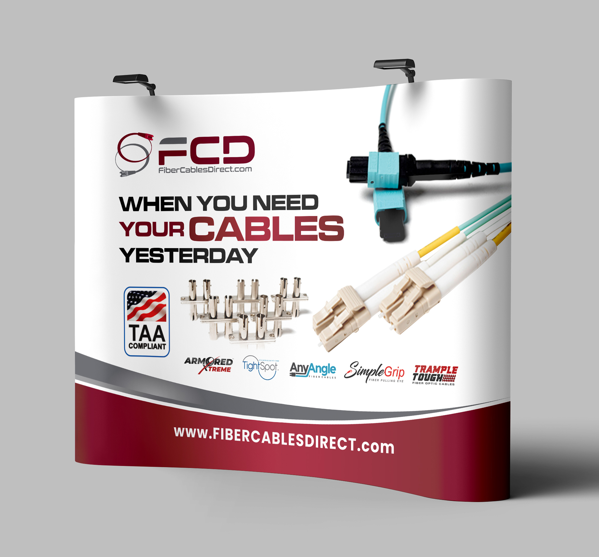 Trade Show Booth Design by Dzhafir for FiberCablesDirect.com | Design #35262275