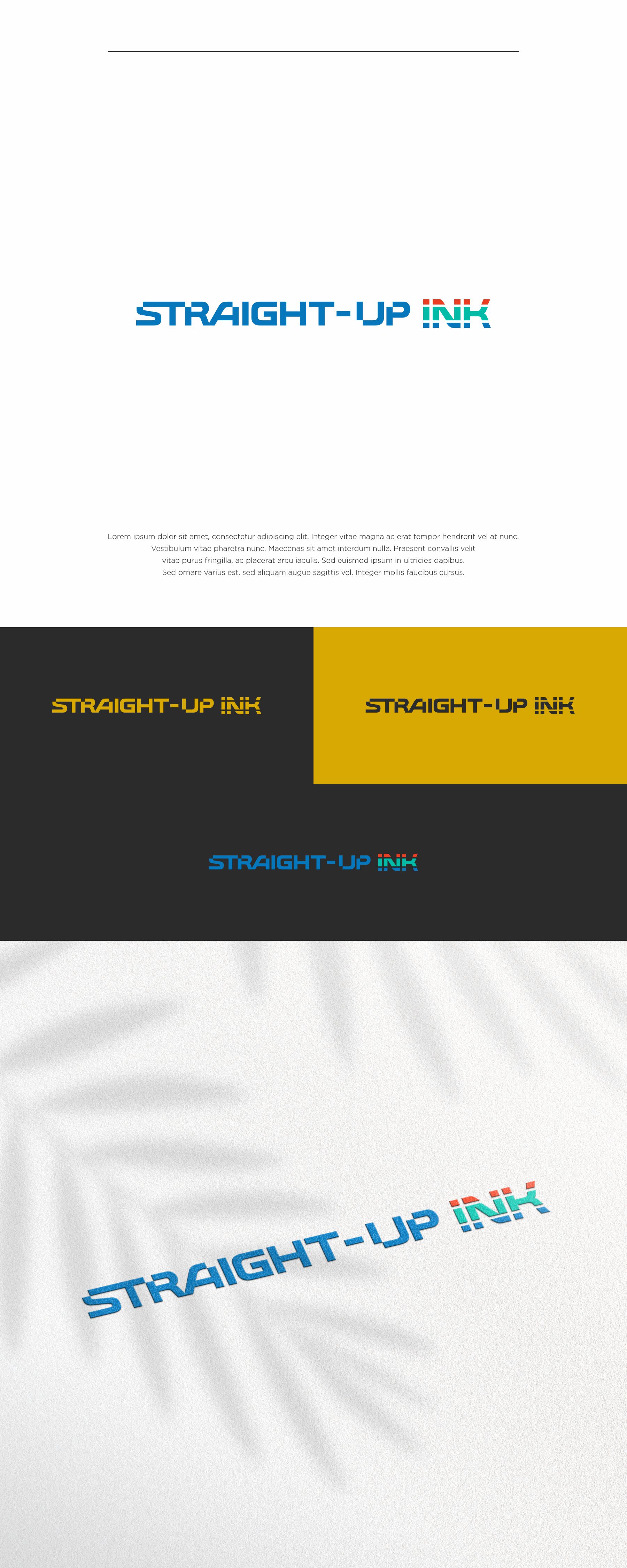 Logo Design by Irfan Renaldi for Straight-Up Ink | Design #35277081