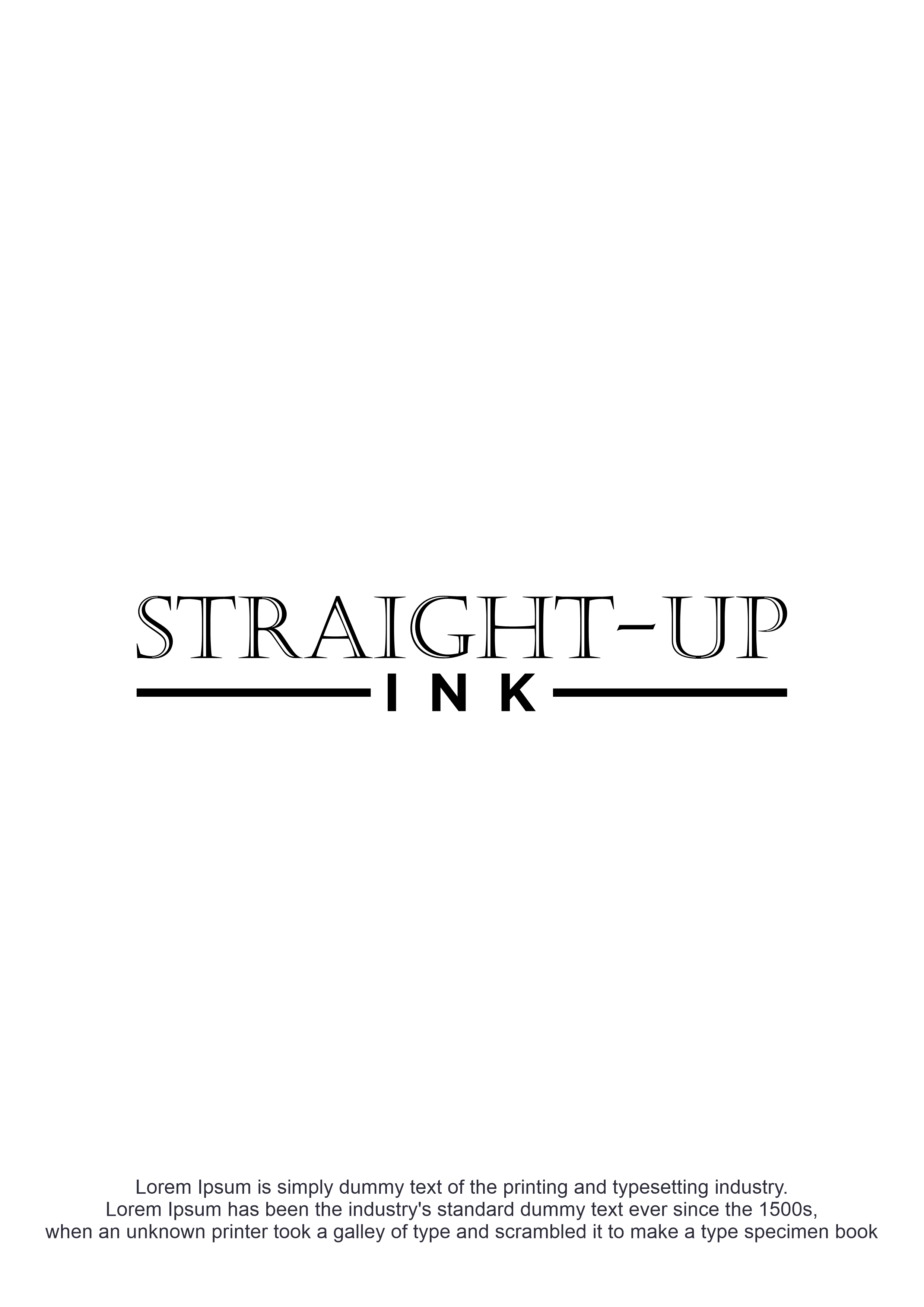 Logo Design by Eldmal for Straight-Up Ink | Design #35260268