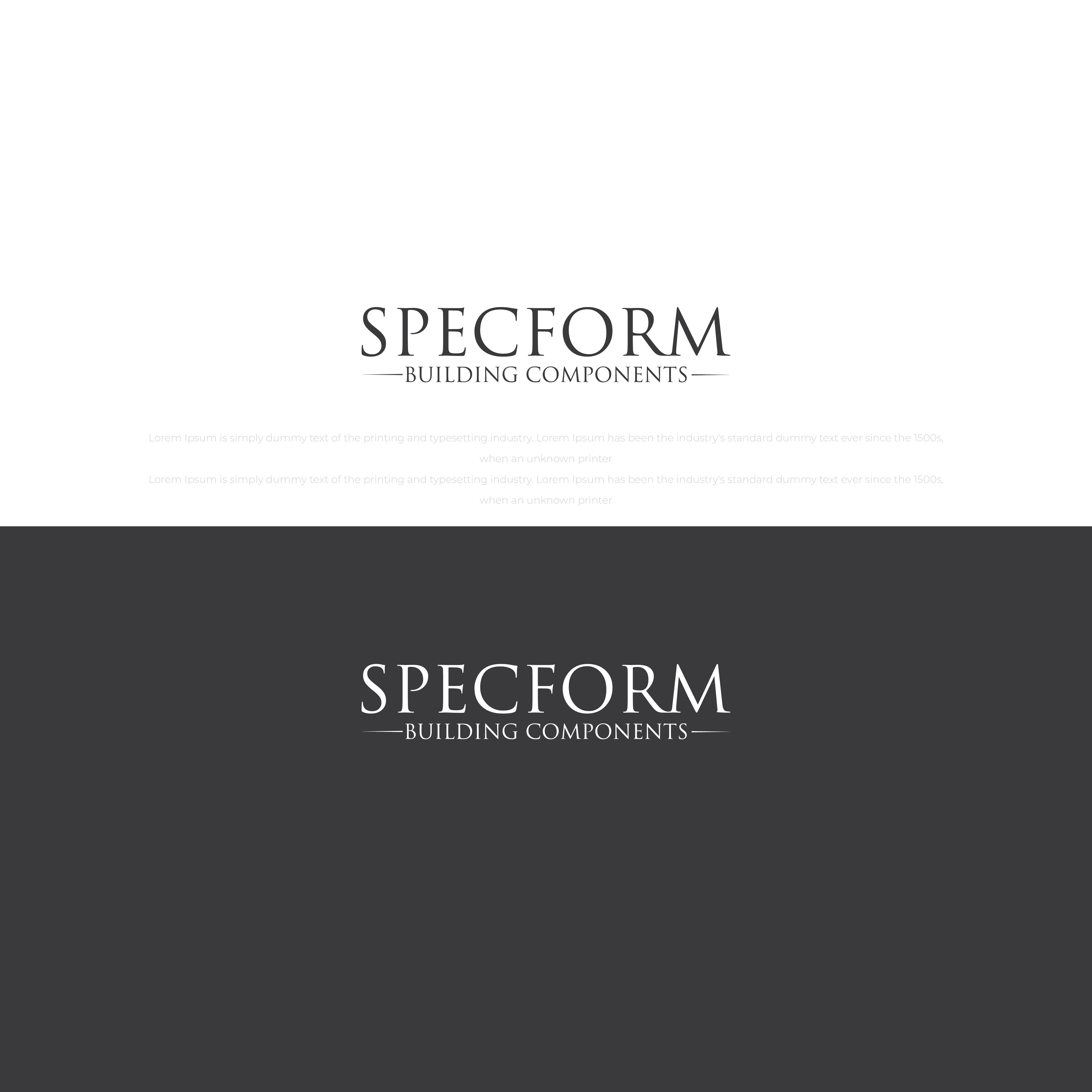 Logo Design by Logo Maker Zone for Specform Building Components LLC | Design #35273549