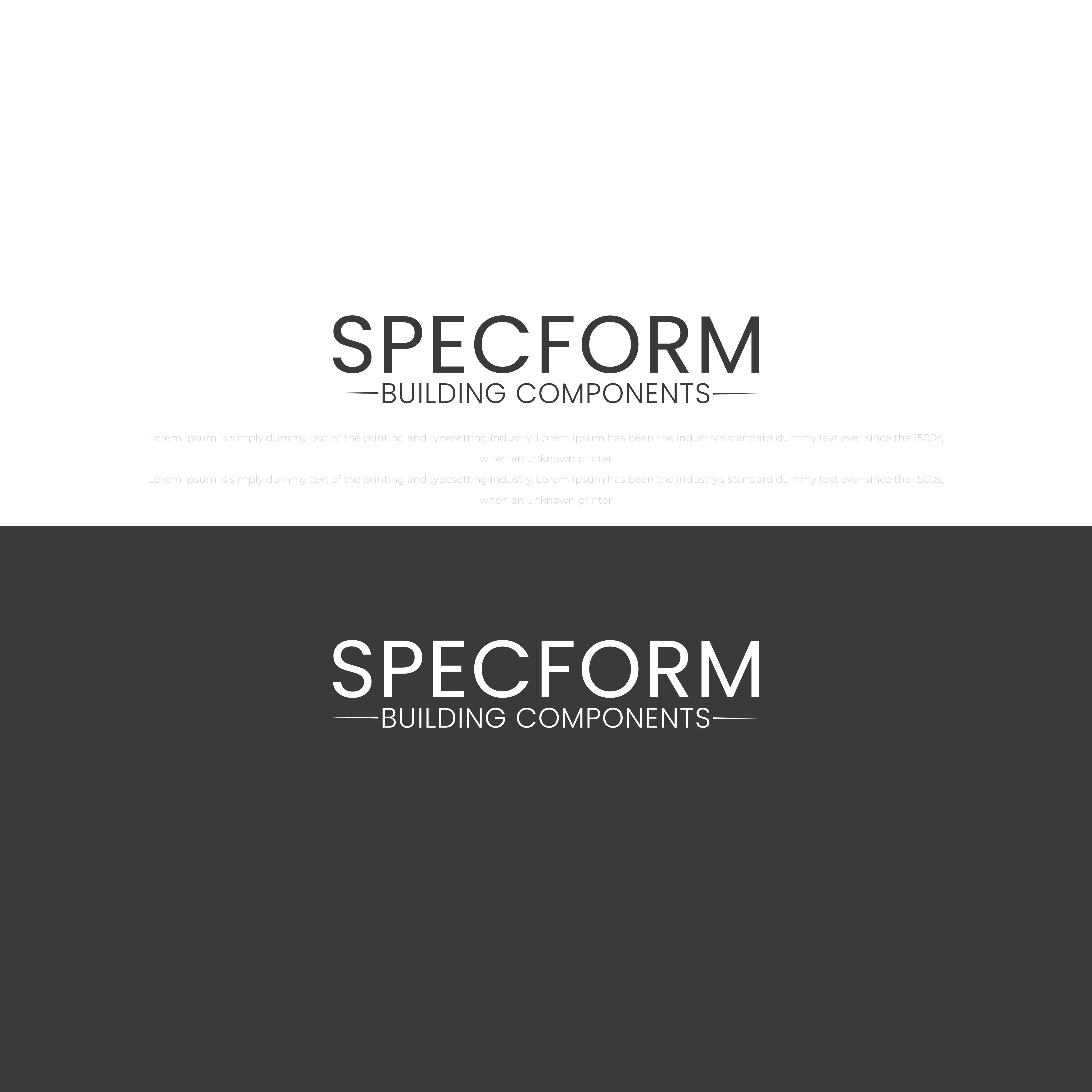 Logo Design by Logo Maker Zone for Specform Building Components LLC | Design #35273566