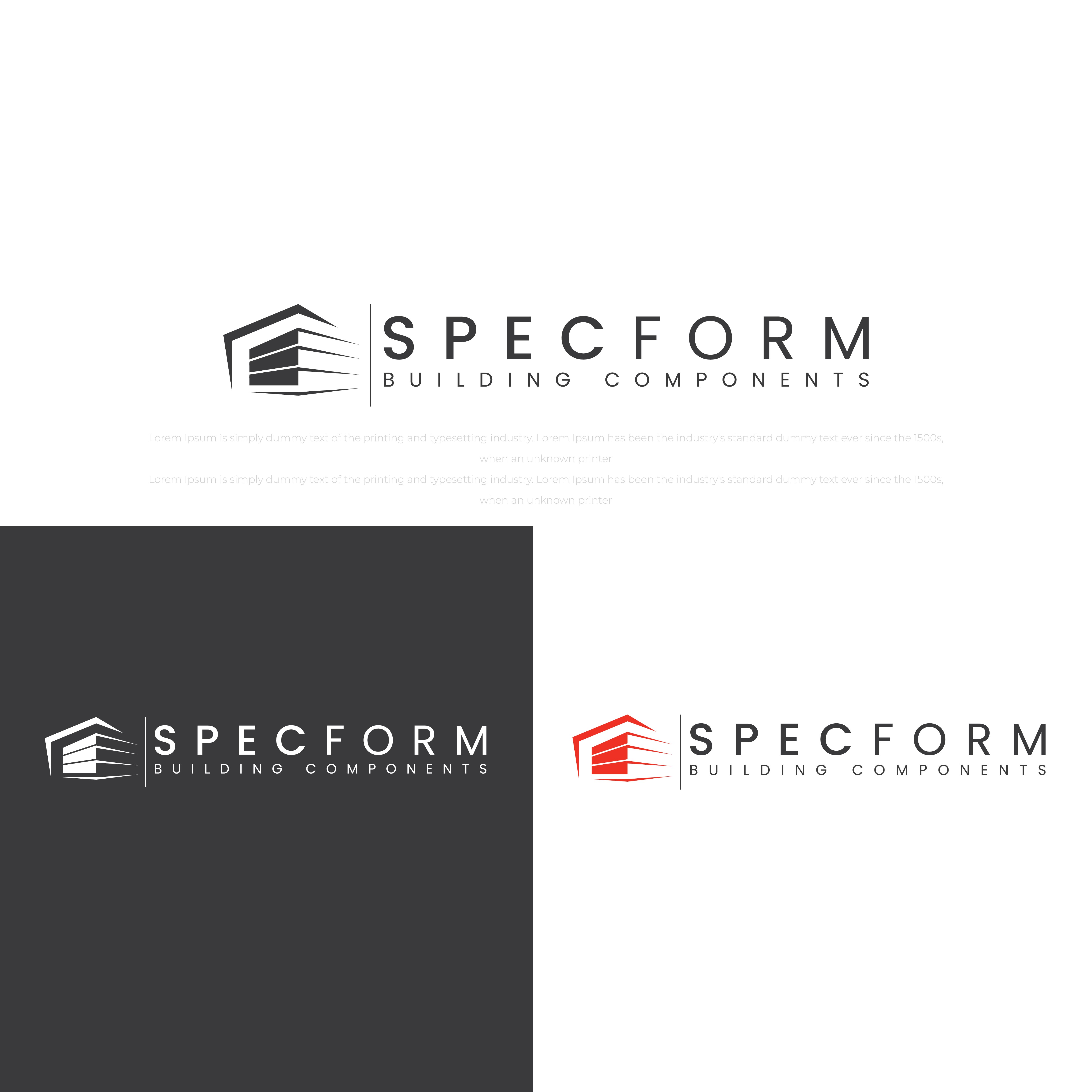 Logo Design by Logo Maker Zone for Specform Building Components LLC | Design #35288689
