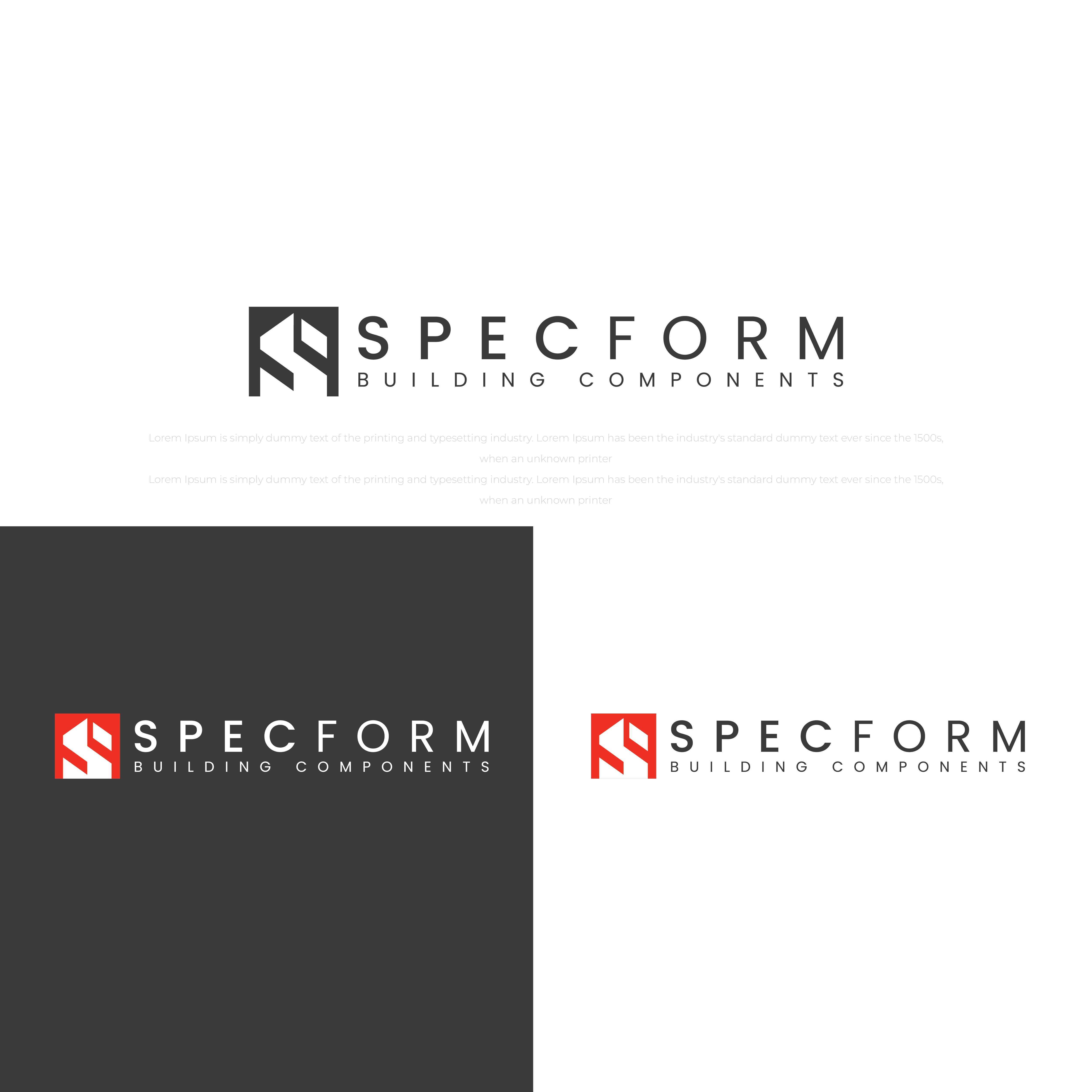 Logo Design by Logo Maker Zone for Specform Building Components LLC | Design #35288723