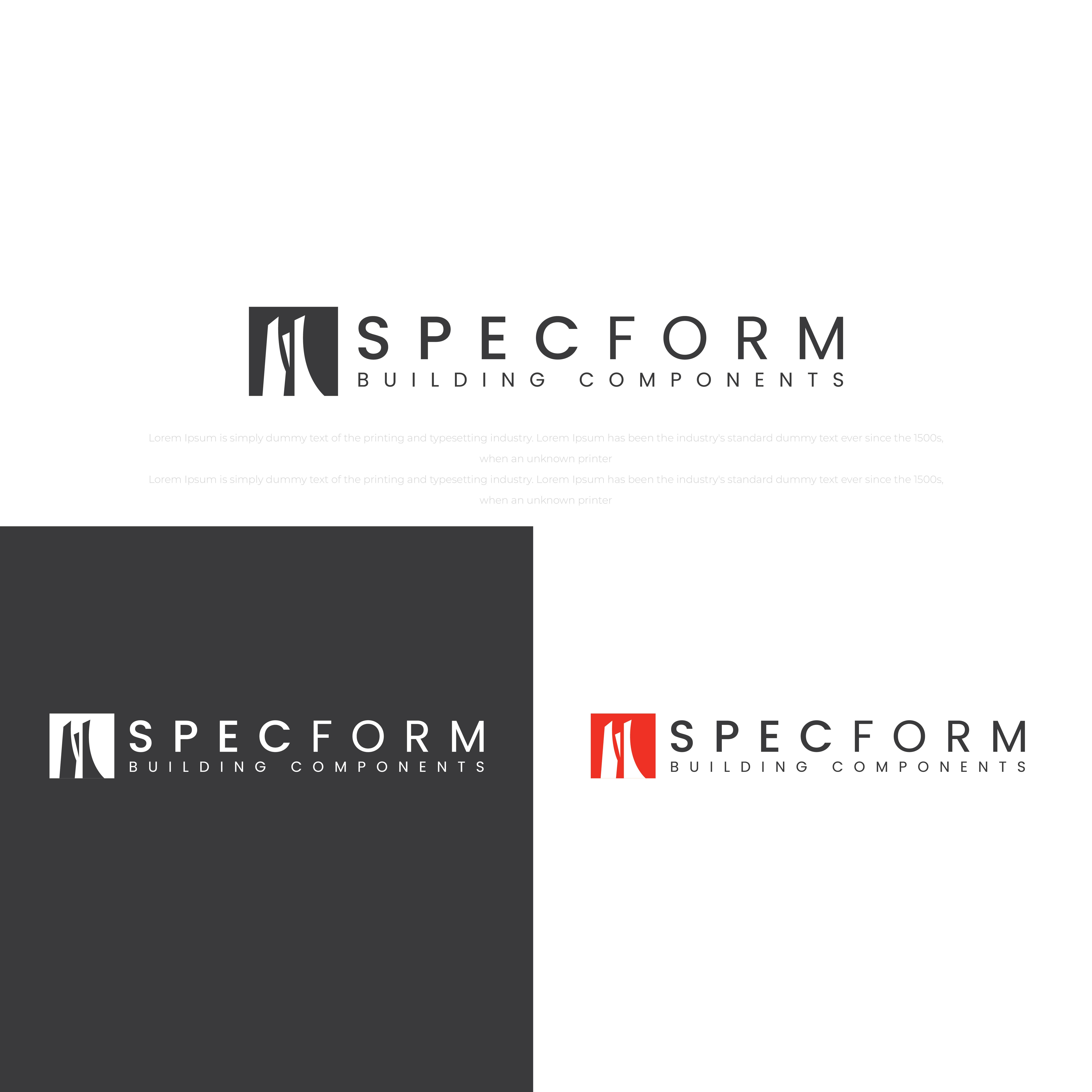 Logo Design by Logo Maker Zone for Specform Building Components LLC | Design #35302713