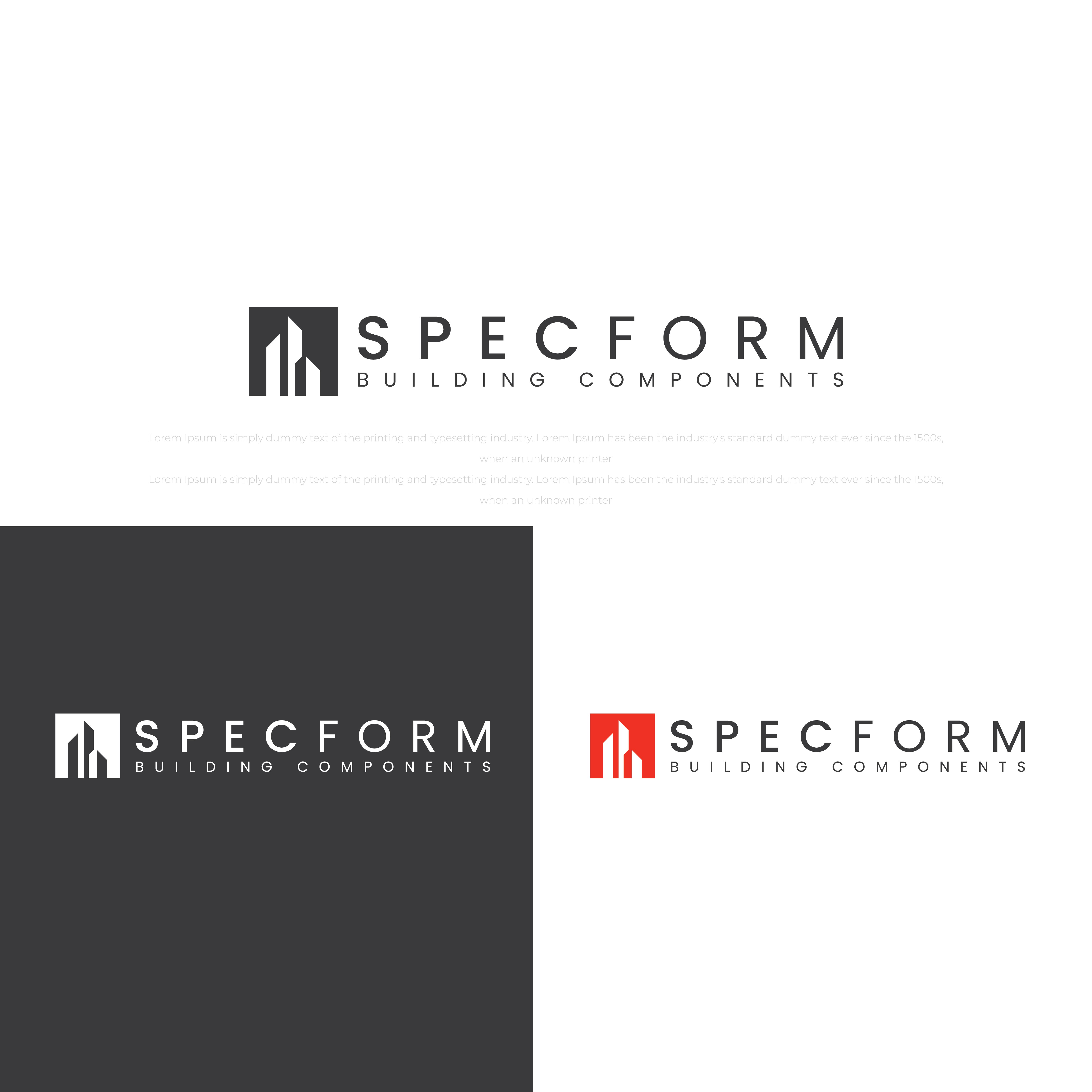Logo Design by Logo Maker Zone for Specform Building Components LLC | Design #35303073