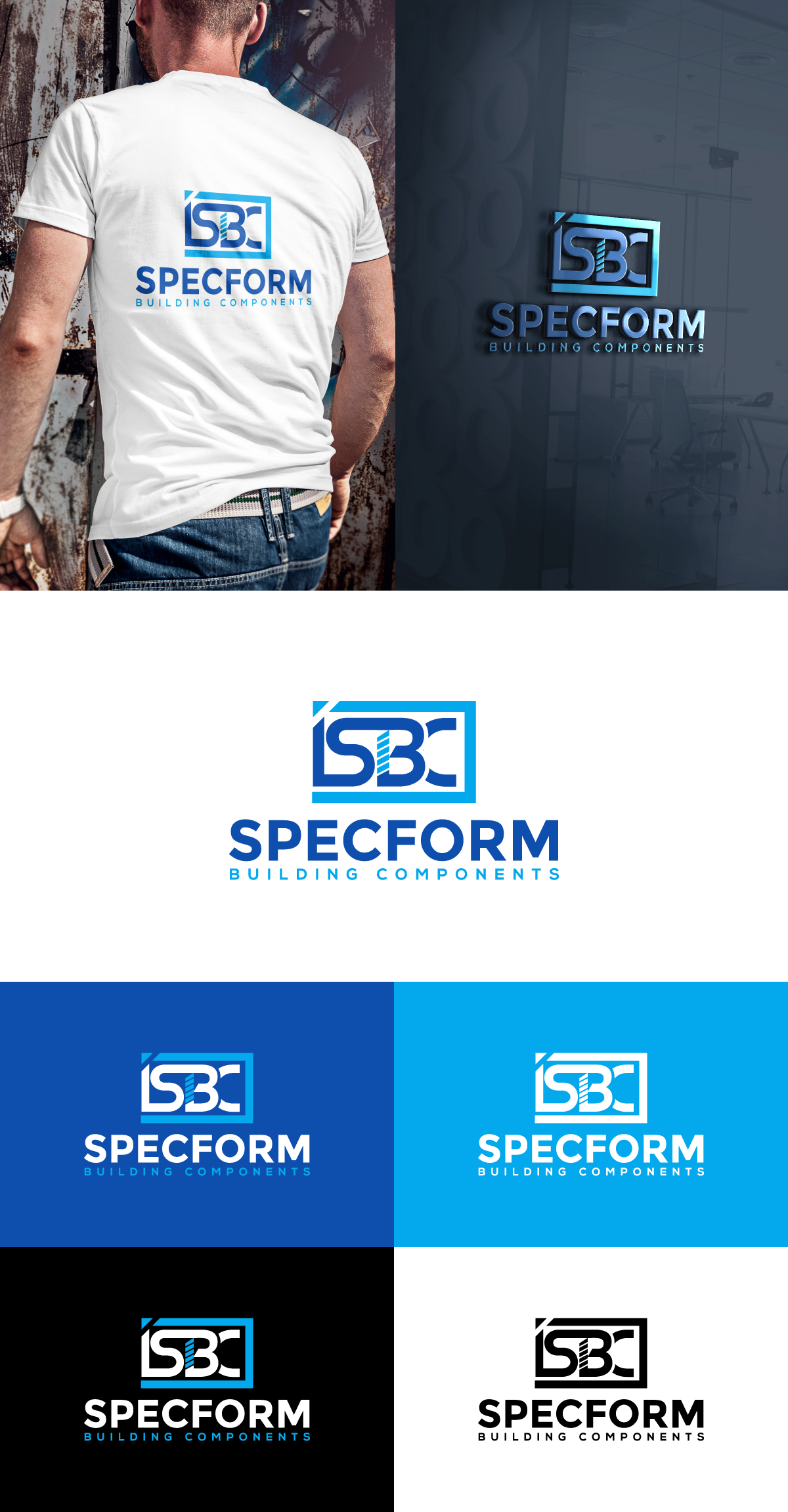 Logo Design by AlphabetZero.co.uk for Specform Building Components LLC | Design #35283281