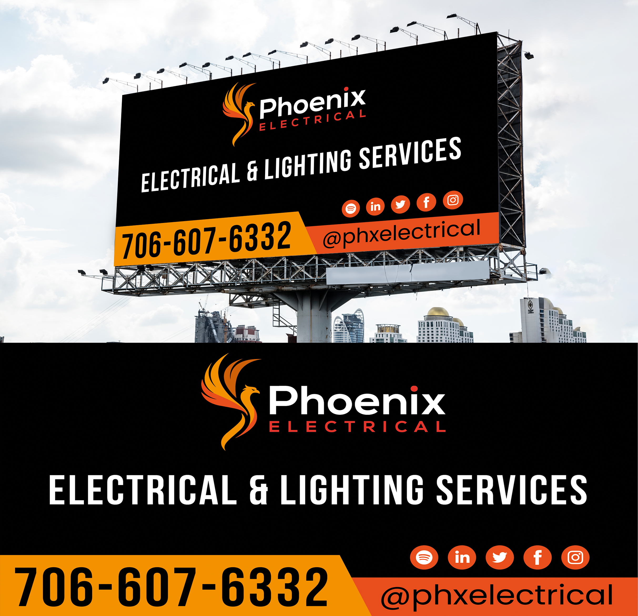 Signage Design by WrapTonic24 for Phoenix Electrical LLC | Design #35279165