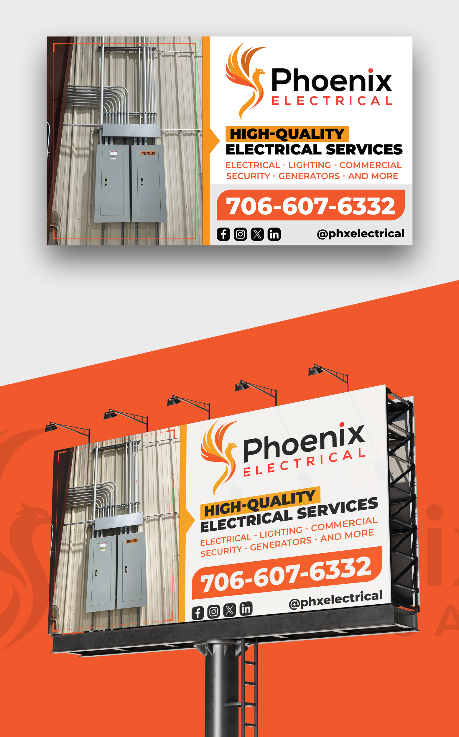 Signage Design by Nightmist for Phoenix Electrical LLC | Design #35273432