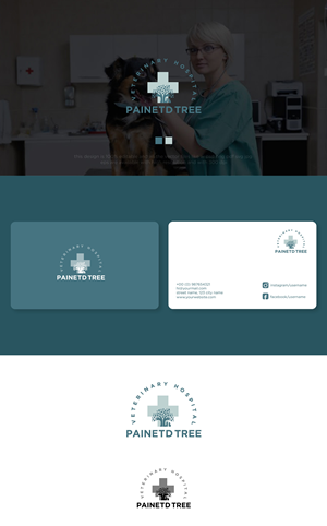 Logo Design by chilliebird studio for Painted Tree Veterinary Hospital | Design: #35327246