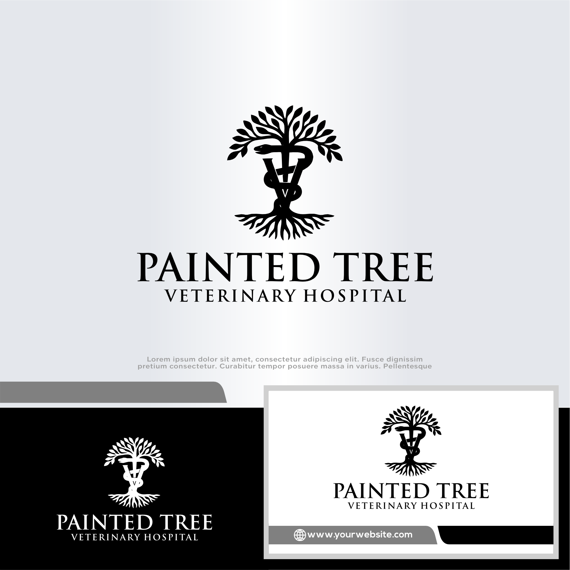 Logo Design by win it for Painted Tree Veterinary Hospital | Design #35276338