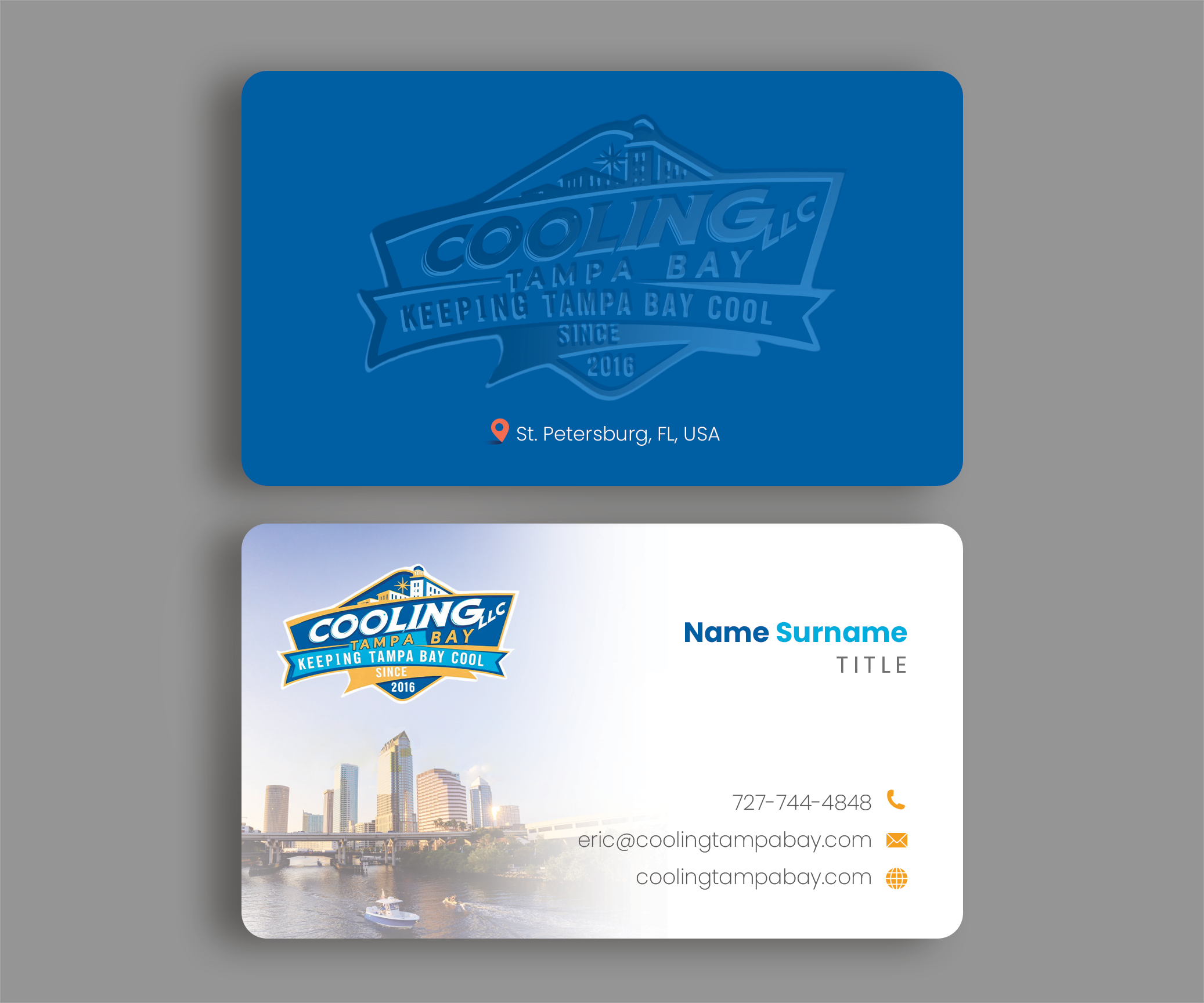 Diseño de Tarjeta de Presentación por Andrés Sebastián para Original Air Conditioning  | Diseño #35279862