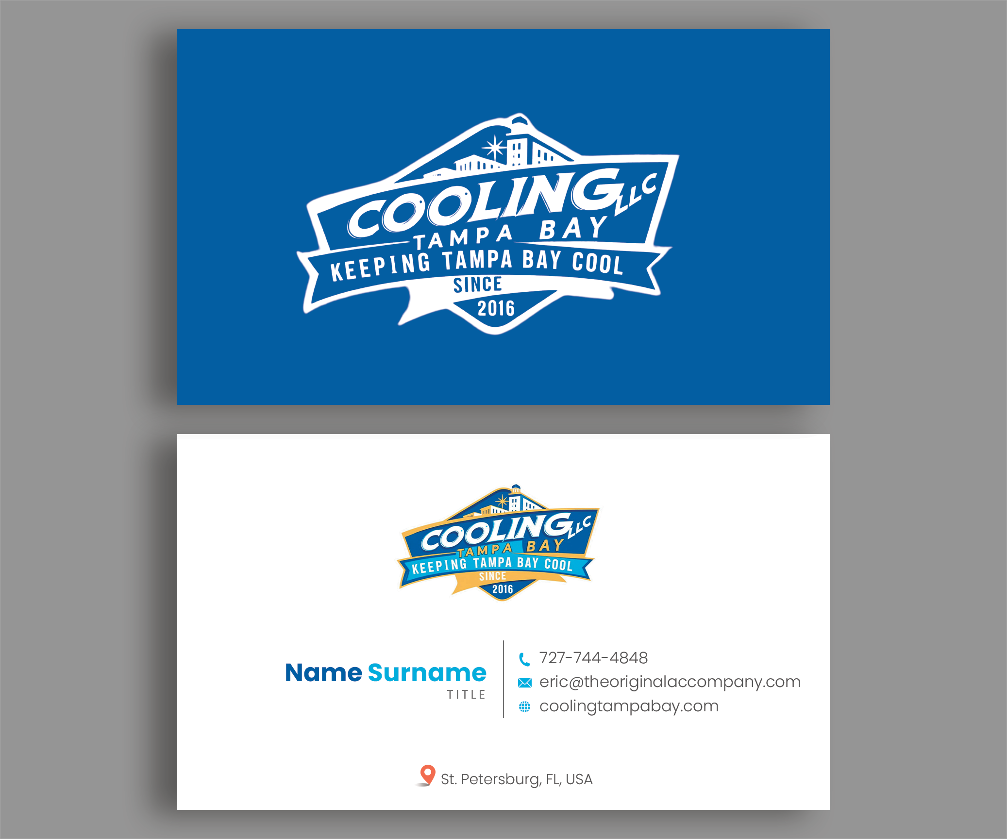 Diseño de Tarjeta de Presentación por Andrés Sebastián para Original Air Conditioning  | Diseño #35280719