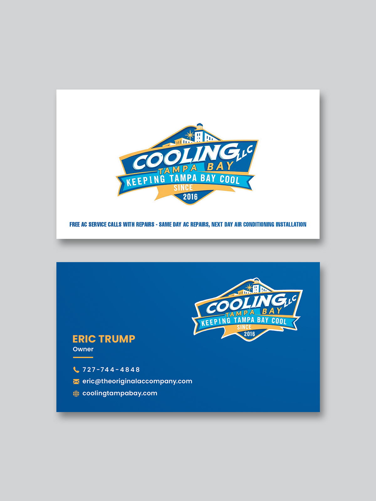 Diseño de Tarjeta de Presentación por Creative Moon Design para Original Air Conditioning  | Diseño #35280001