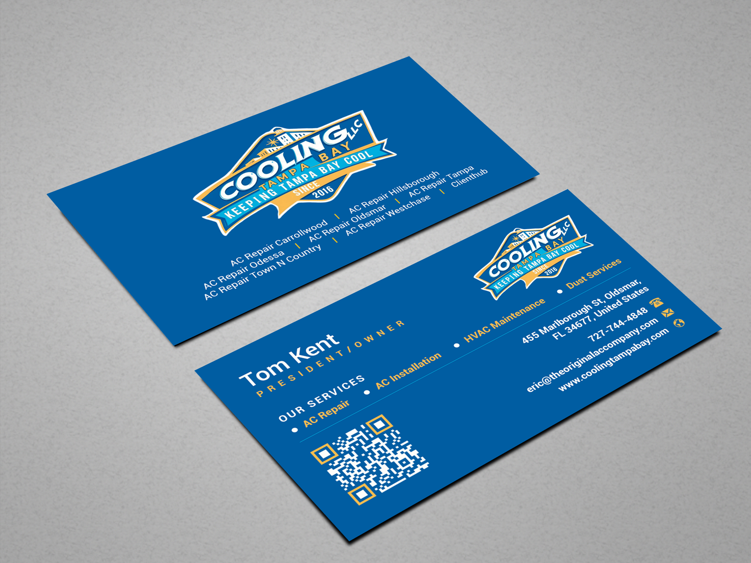 Business Card Design by Rajib Bhattacharya for Original Air Conditioning  | Design #35276203