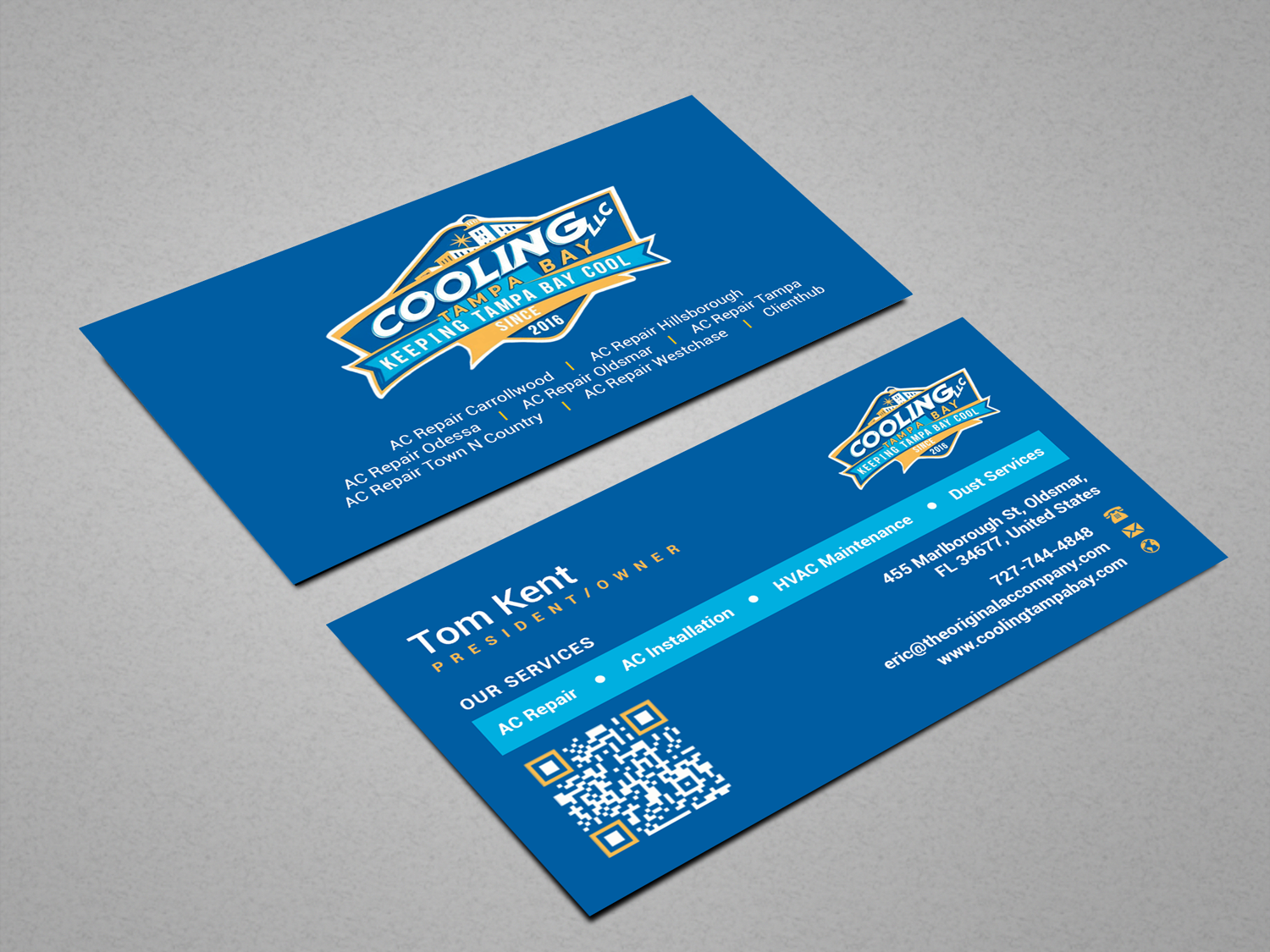 Business Card Design by Rajib Bhattacharya for Original Air Conditioning  | Design #35282178