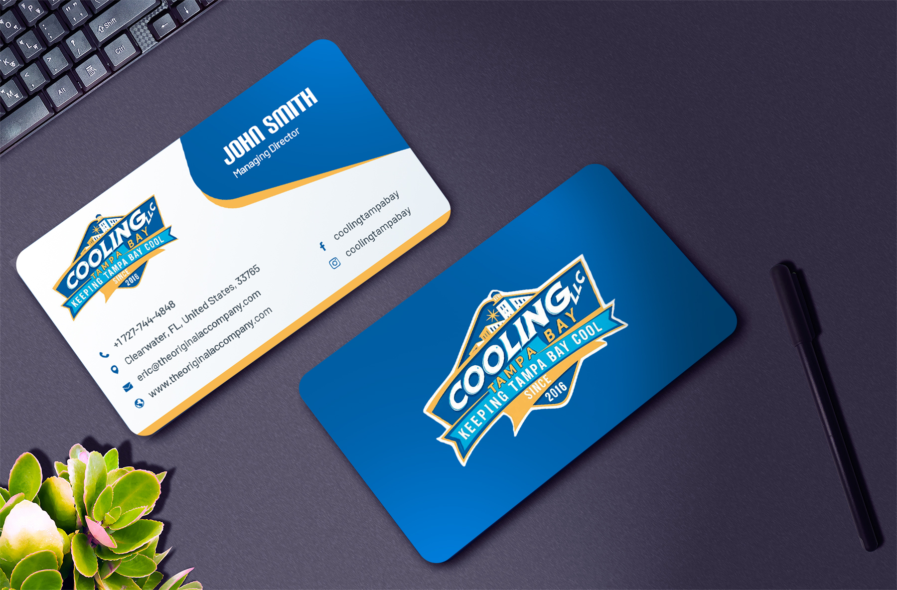 Business Card Design by Owaisias for Original Air Conditioning  | Design #35280622