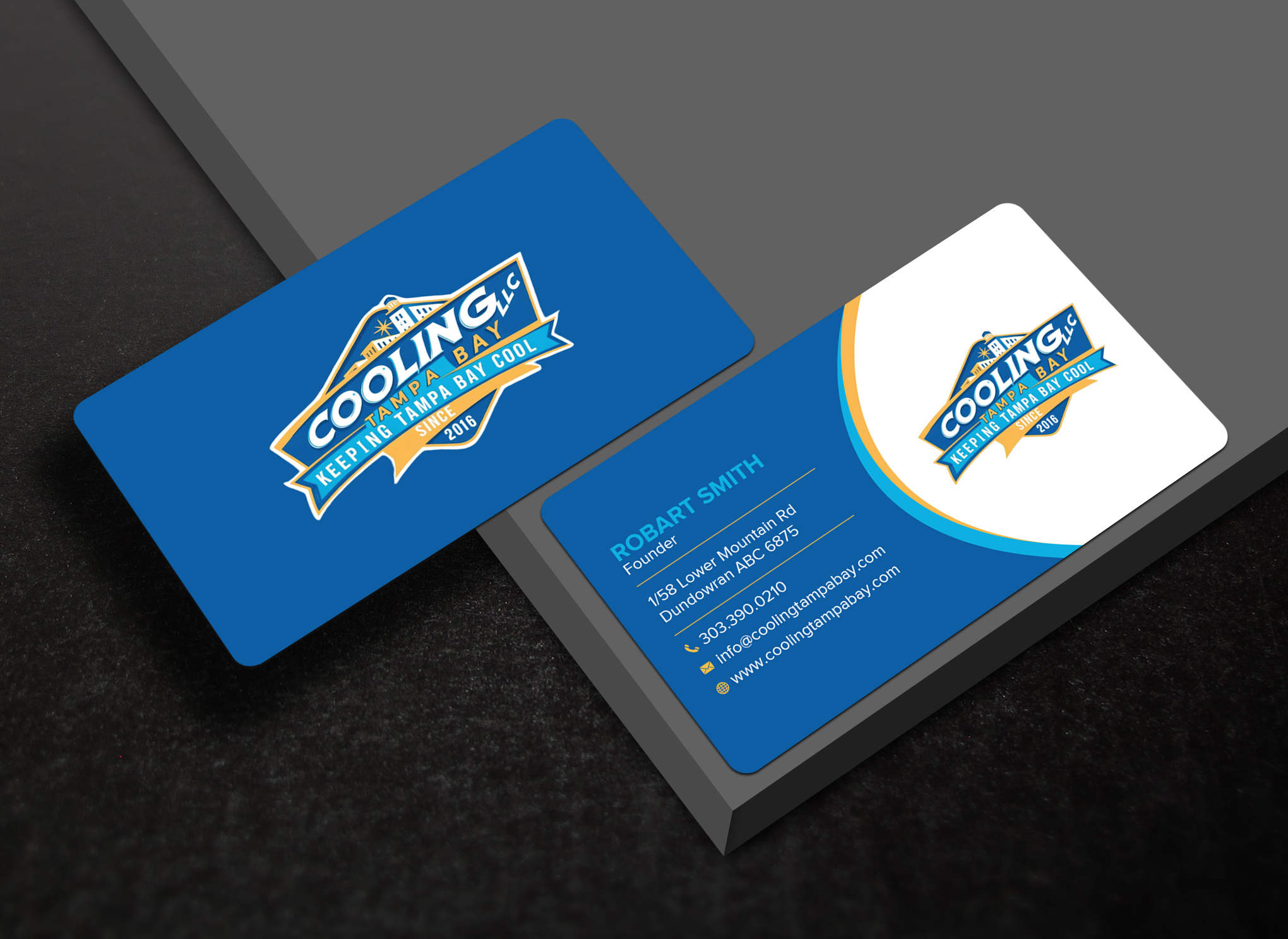 Business Card Design by Uttom 2 for Original Air Conditioning  | Design #35280240