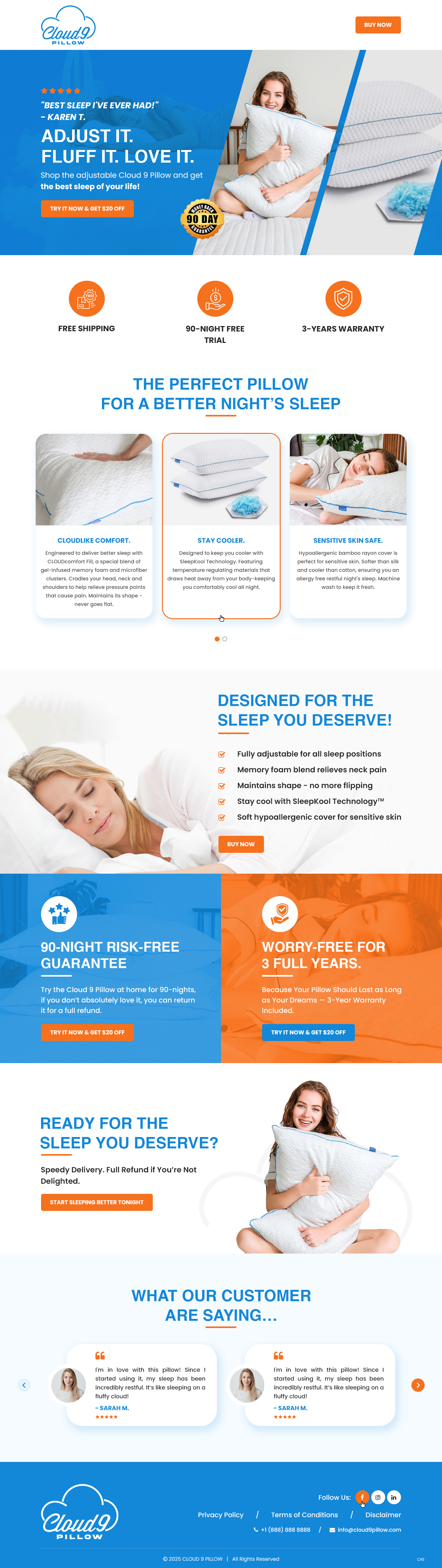 Web Design by pb for Cloud 9 Pillows & More  LLC  | Design #35302812