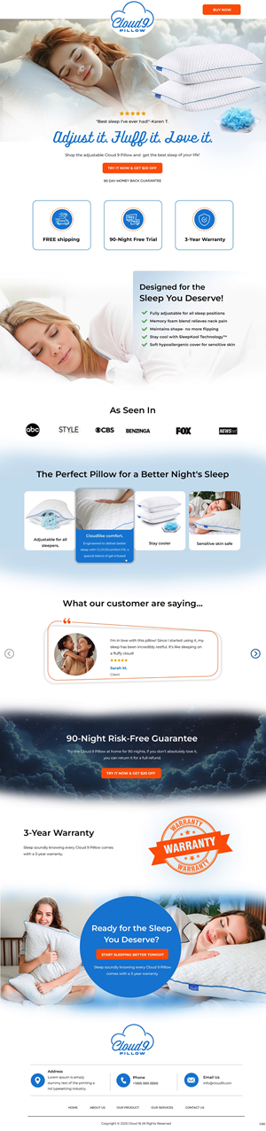 Web-Design von pb für Cloud 9 Pillows & More  LLC  | Design: #35302827