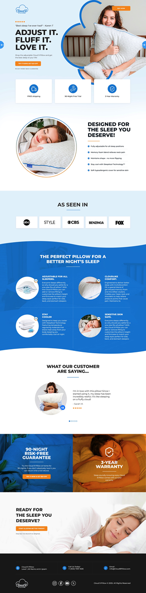 Web-Design von pb für Cloud 9 Pillows & More  LLC  | Design: #35302840