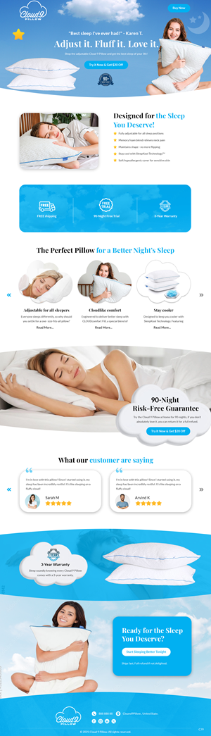 Web-Design von pb für Cloud 9 Pillows & More  LLC  | Design: #35302841