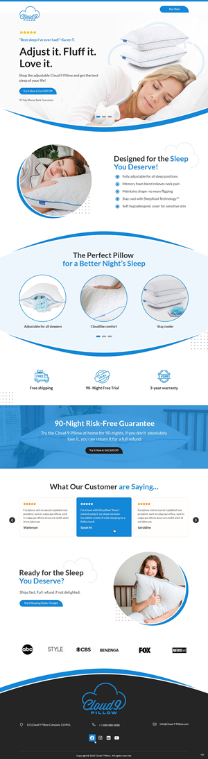 Web-Design von pb für Cloud 9 Pillows & More  LLC  | Design: #35302886