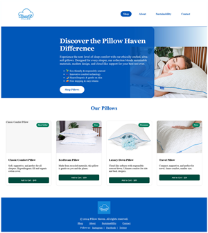 Web-Design von Artknyte für Cloud 9 Pillows & More  LLC  | Design: #35297957